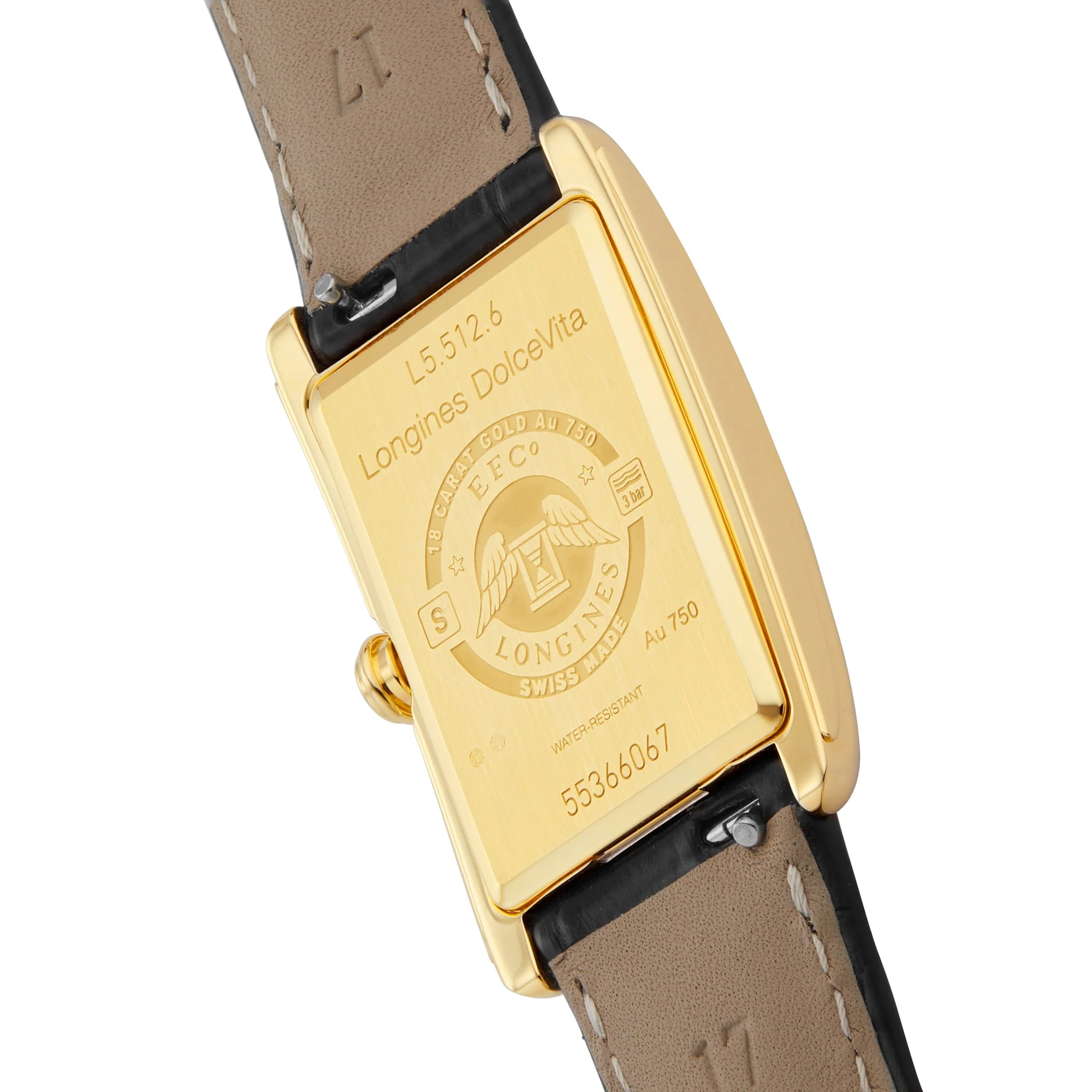 DolceVita | 37mm, 18K Yellow Gold, Alligator Leather, Silver Dial - Image 3