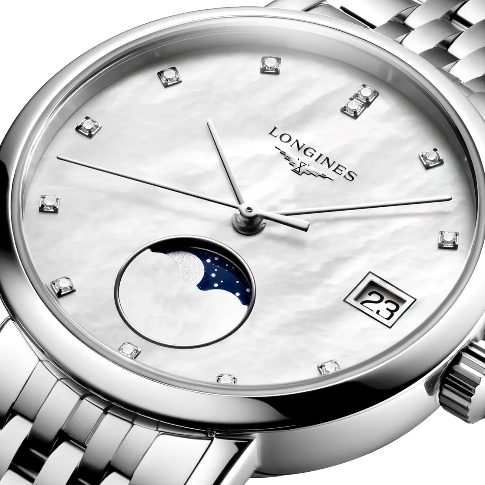 Elegant Collection Moonphase | 30mm, Steel, Diamond White Dial - Image 3