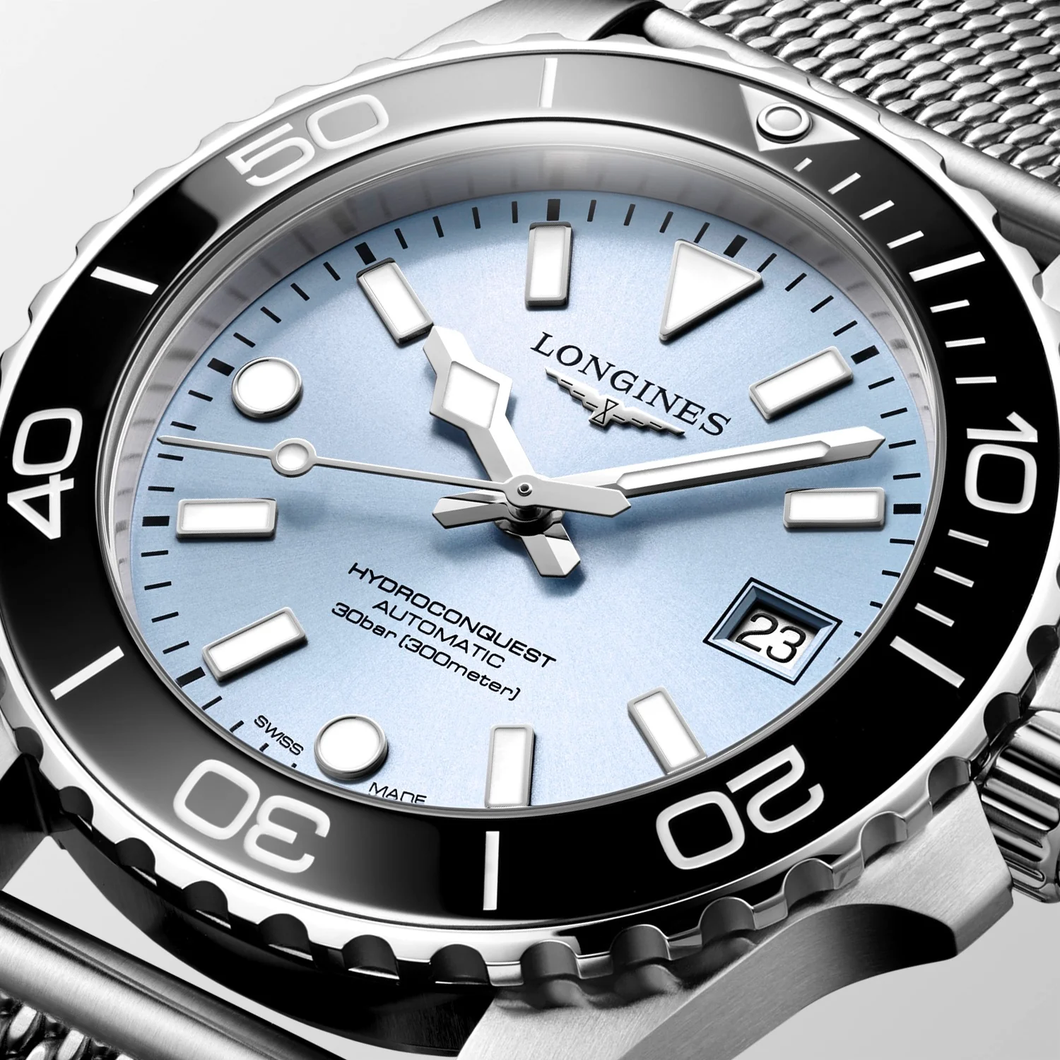Hydroconquest 39 | 39mm, Steel, Ice Blue Dial - Image 3