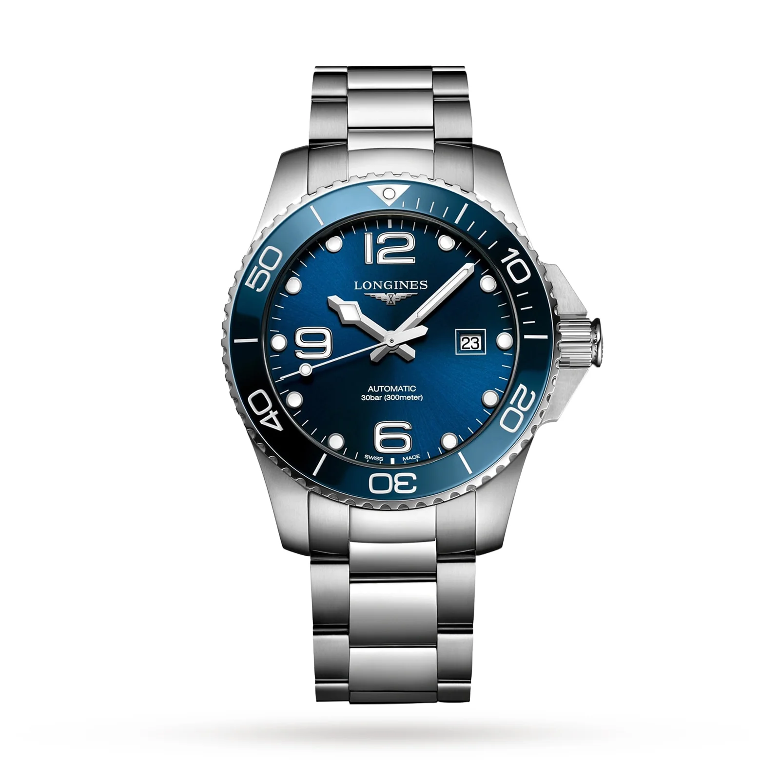 HydroConquest | 43mm, Steel, Sunray Dial