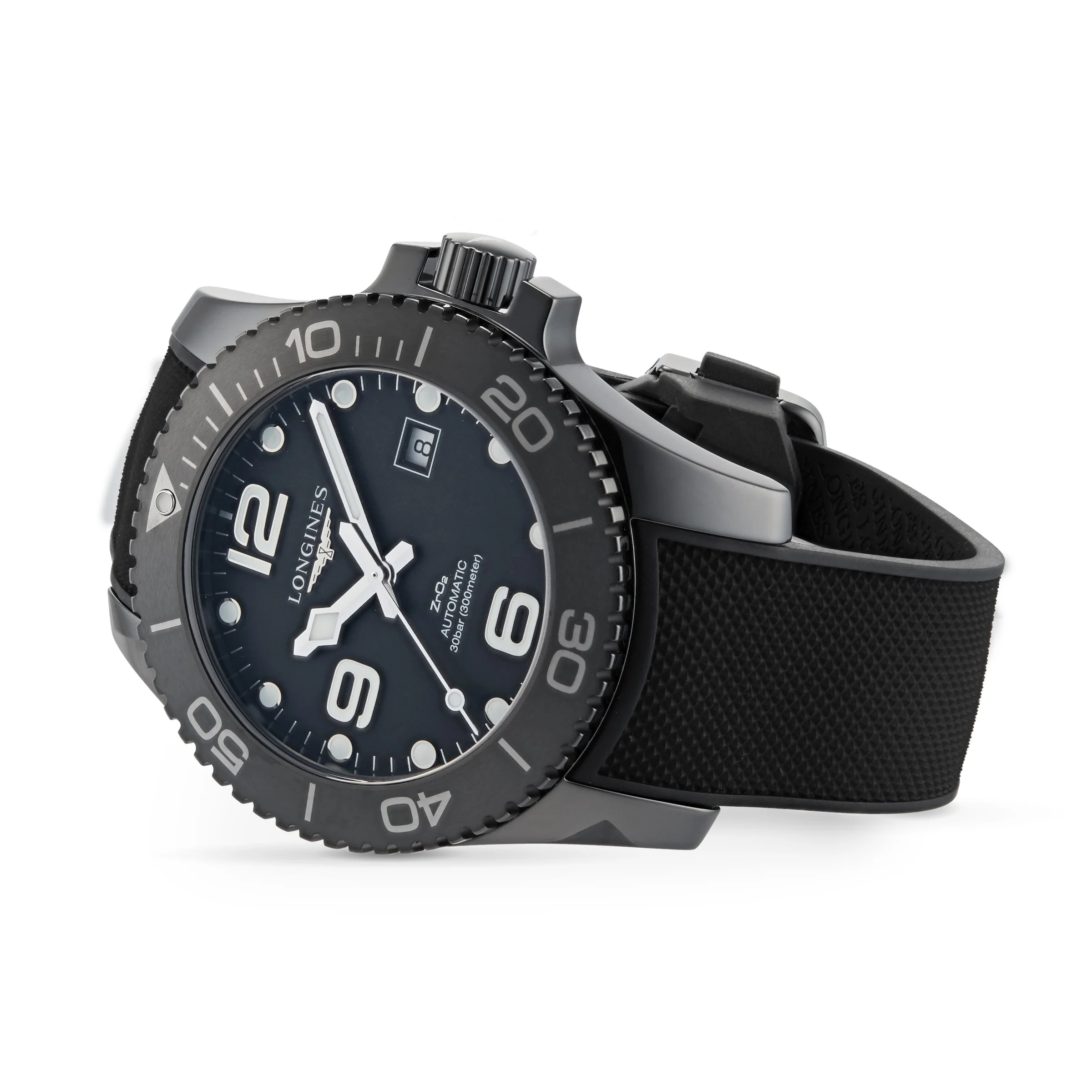HydroConquest | 43mm, Ceramic, Rubber, Black Dial - Image 2