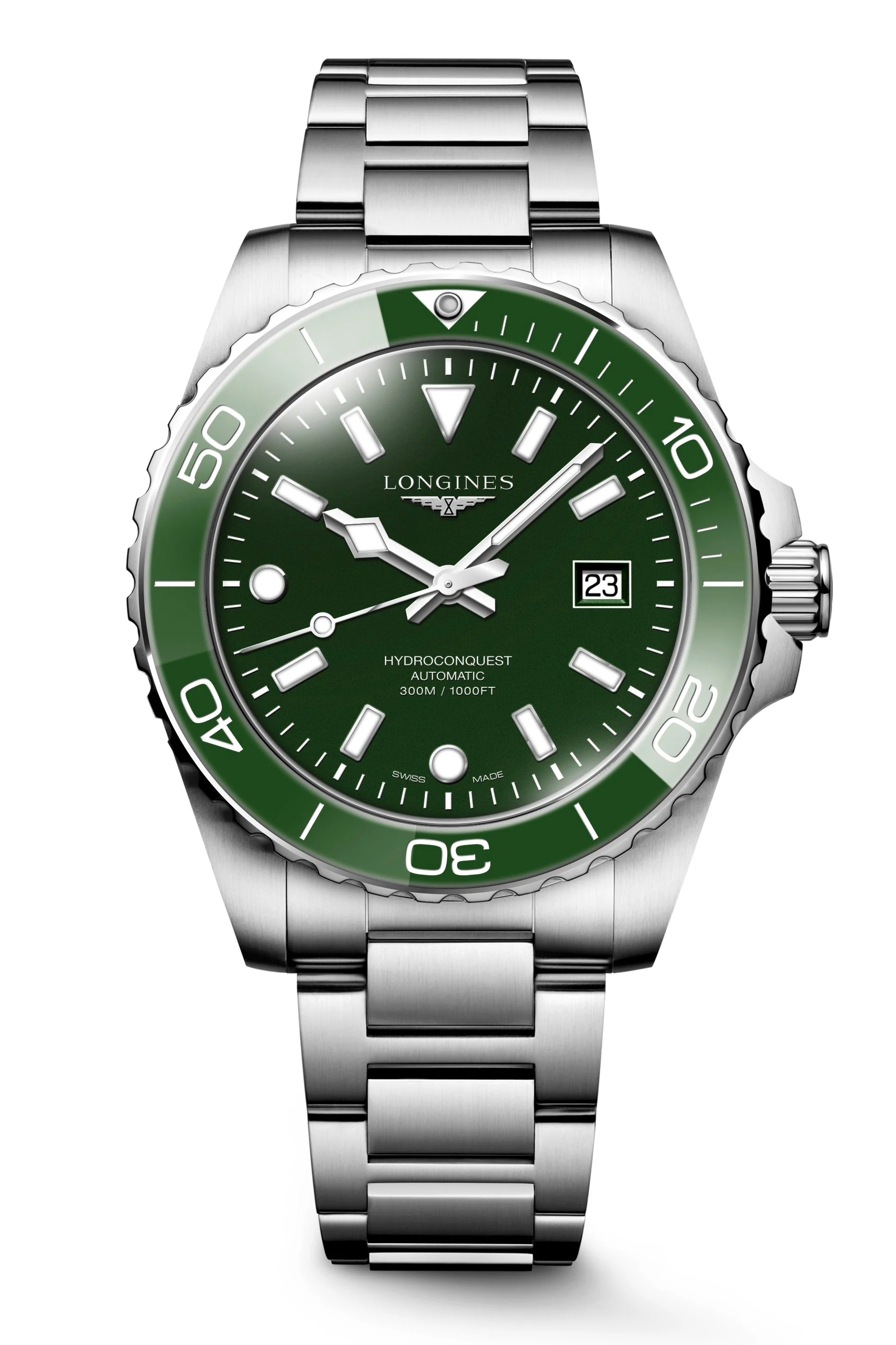Hydroconquest 42 | 42mm, Steel, Green Dial