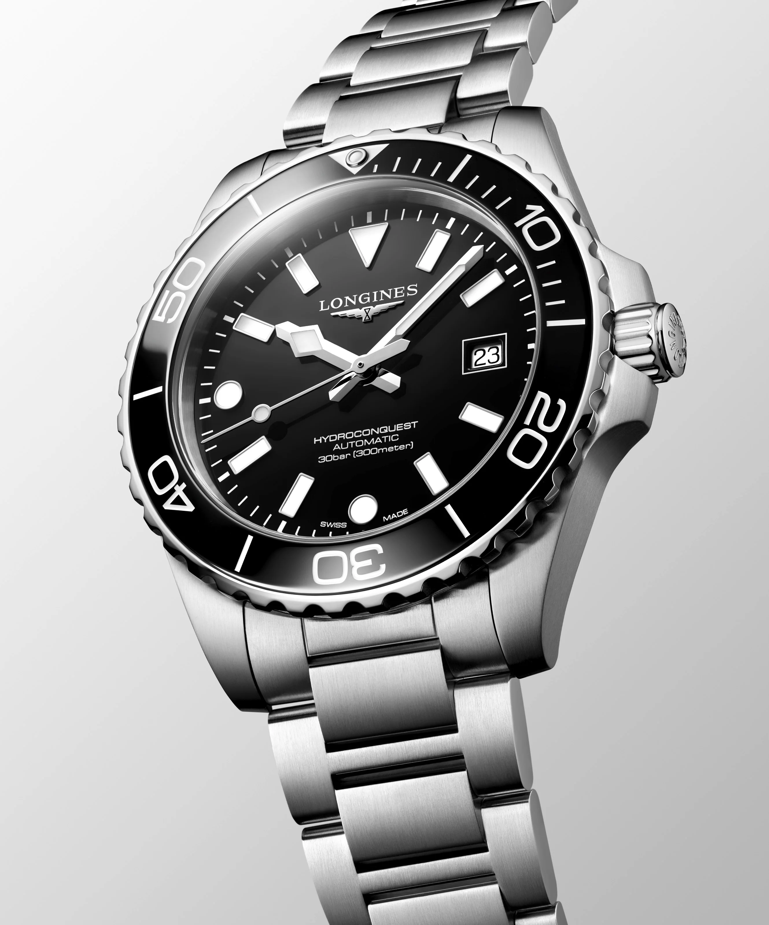 Hydroconquest 42 | 42mm, Steel, Black Bezel, Black Dial - Image 5