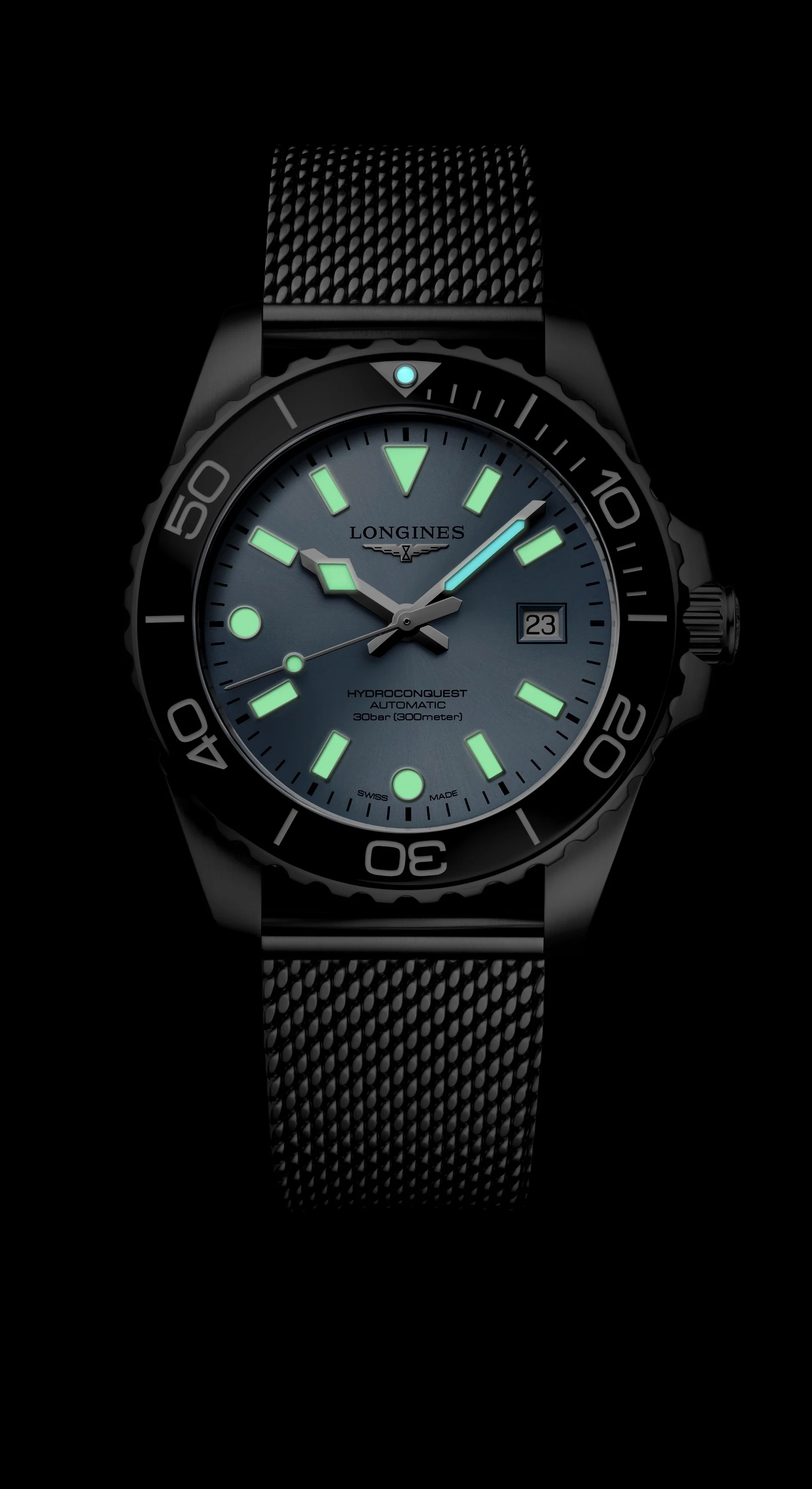 Hydroconquest 42 | 42mm, Steel, Ice Blue Dial - Image 6