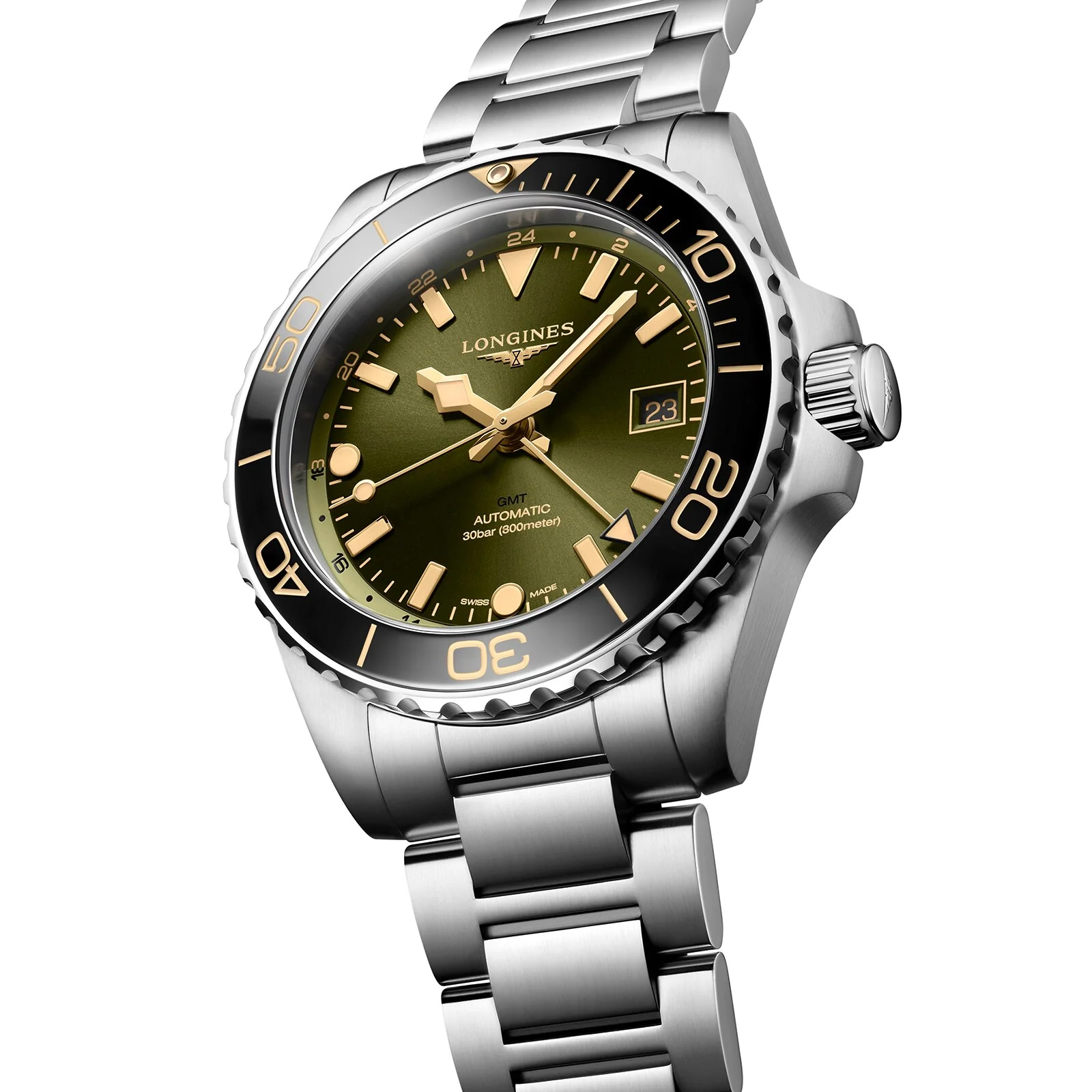 HydroConquest | 41mm, Ceramic & Steel, Steel, Green Dial - Image 3