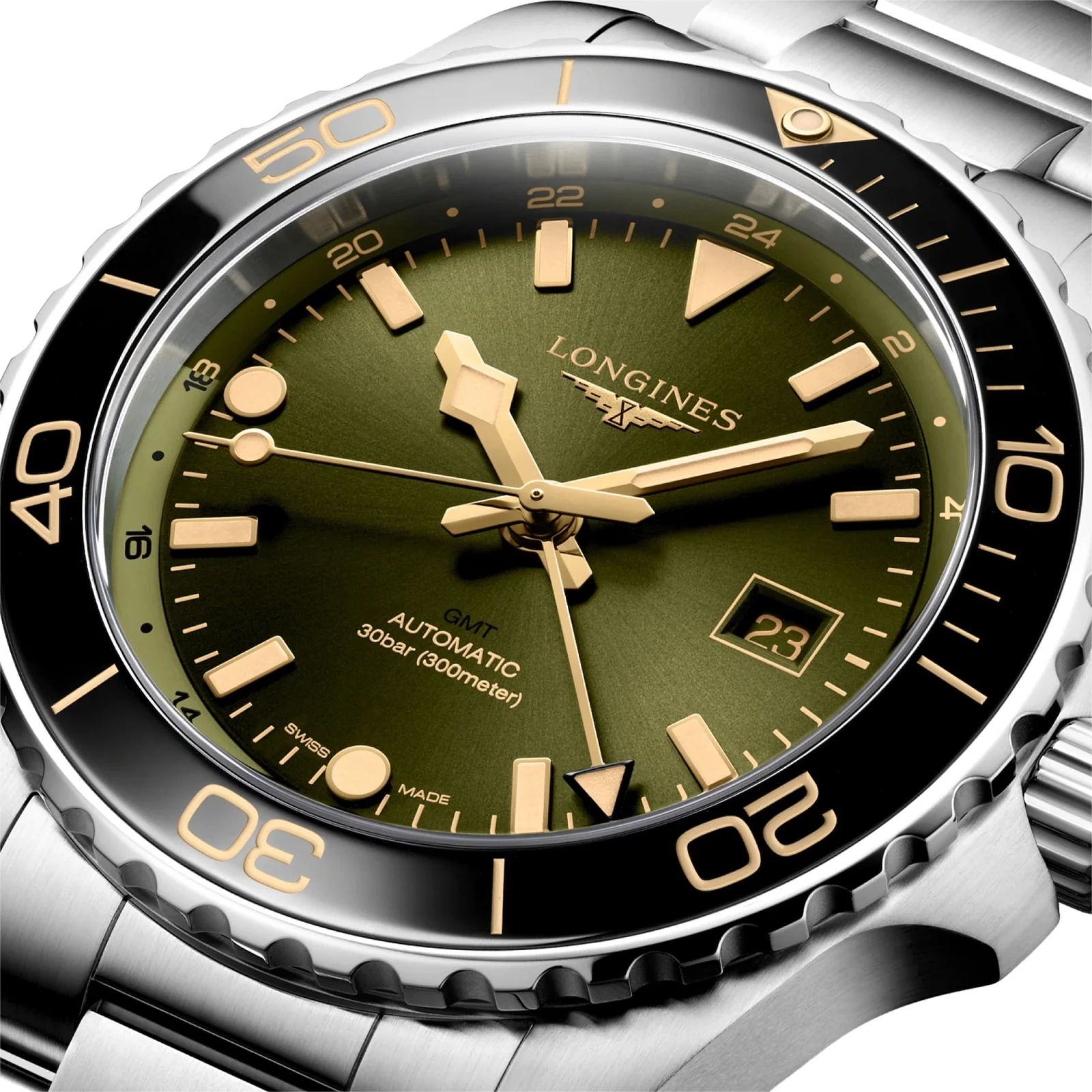 Hydroconquest | 43mm, Steel, Green Dial - Image 3