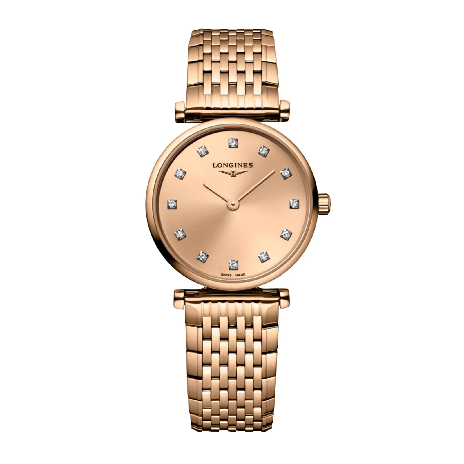 La Grande Classique de LONGINES | 24mm, Two-Tone Steel & PVD Rose Gold, Diamond Pink Dial