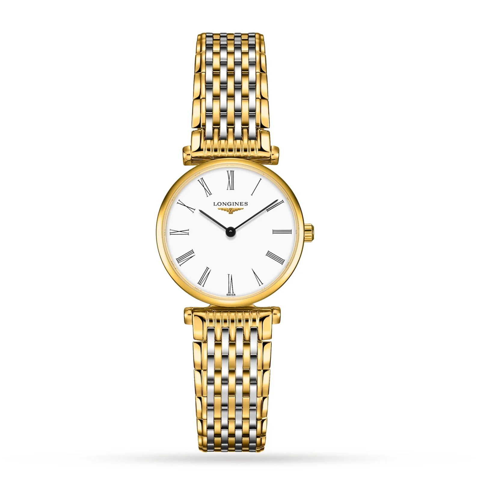 La Grande Classique de LONGINES | 24mm, Steel & PVD Yellow Gold, White Dial