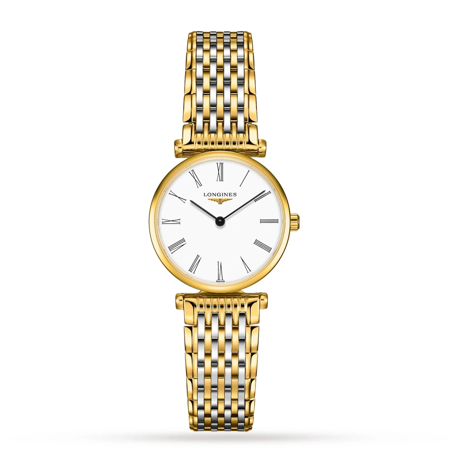 La Grande Classique de LONGINES | 24mm, Two-Tone Steel & PVD Yellow Gold, White Dial