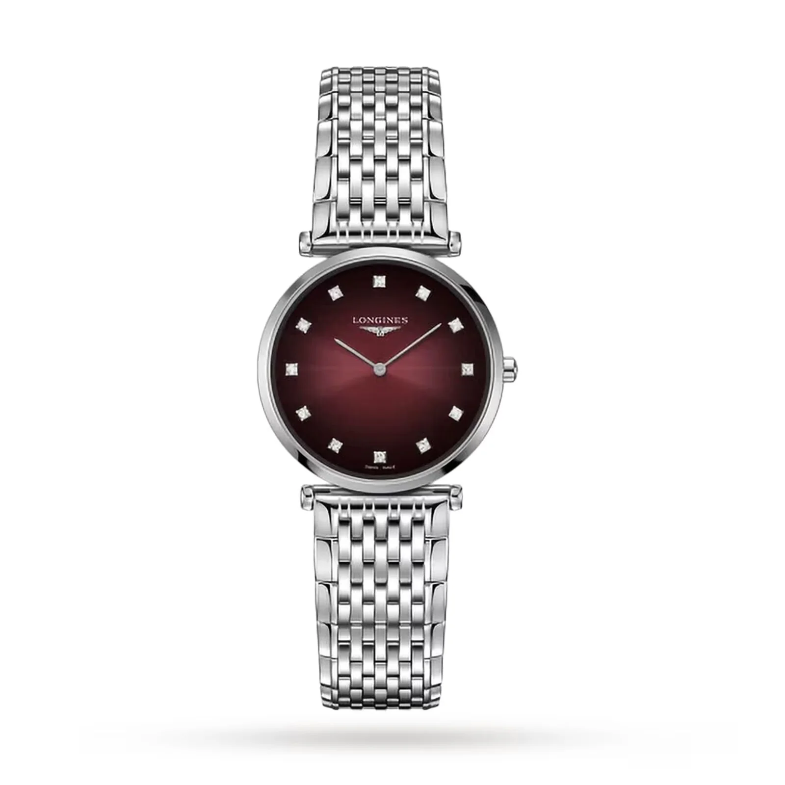 La Grande Classique de LONGINES | 29mm, Steel, Diamond Red Dial