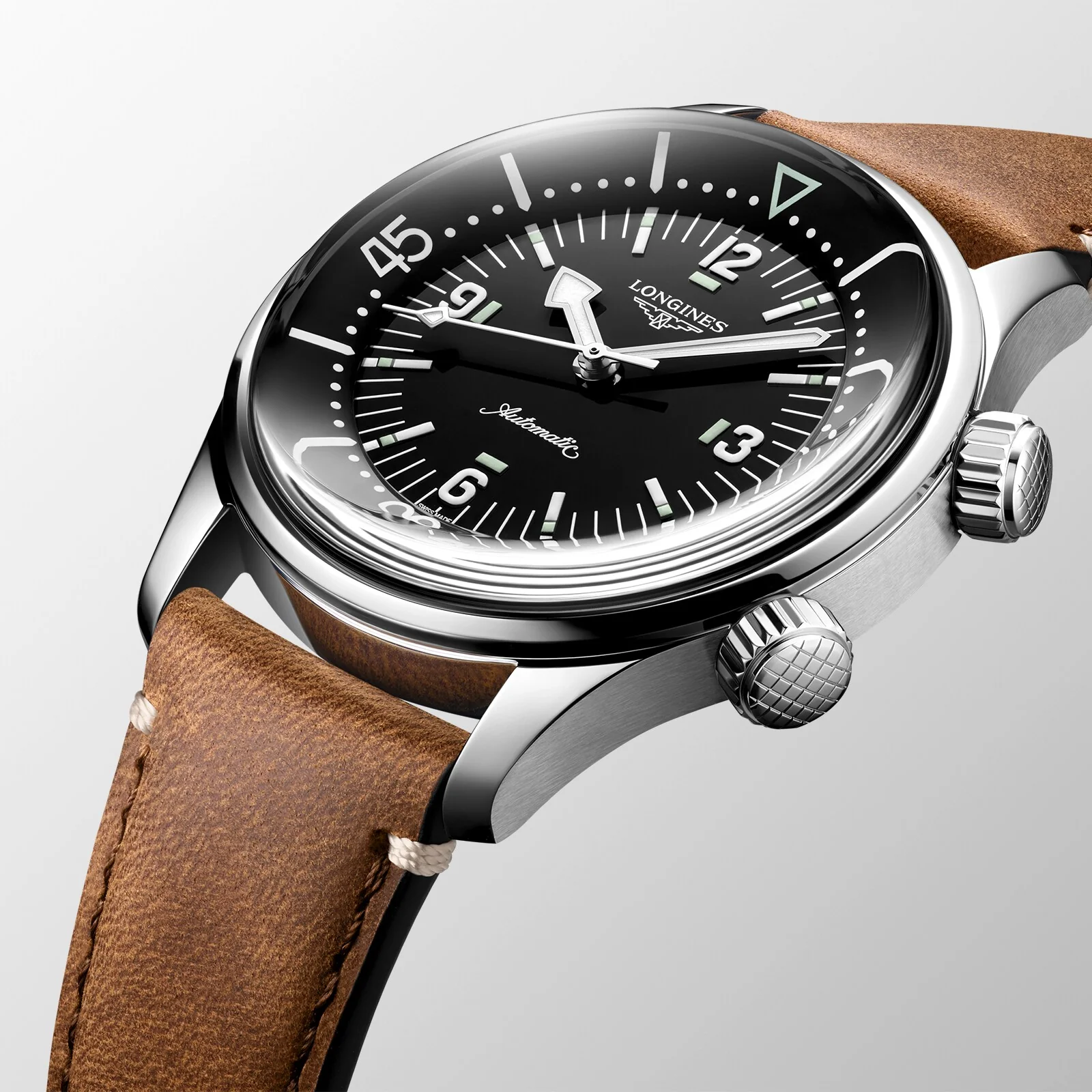 Legend Diver | 39mm, Steel, Leather, Black Dial - Image 7