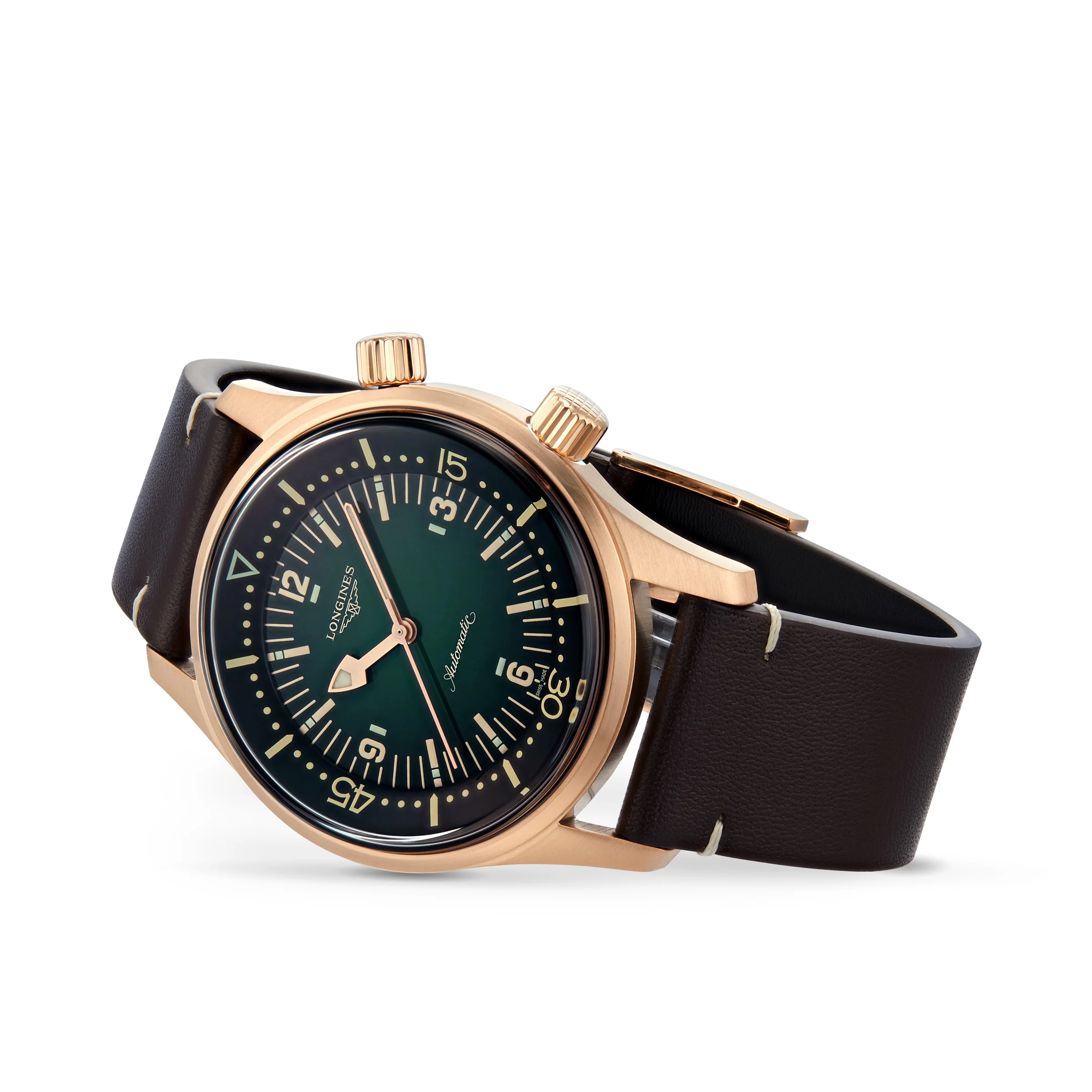 Legend Diver Bronze | 42mm, Bronze, Leather, Black Dial - Image 2