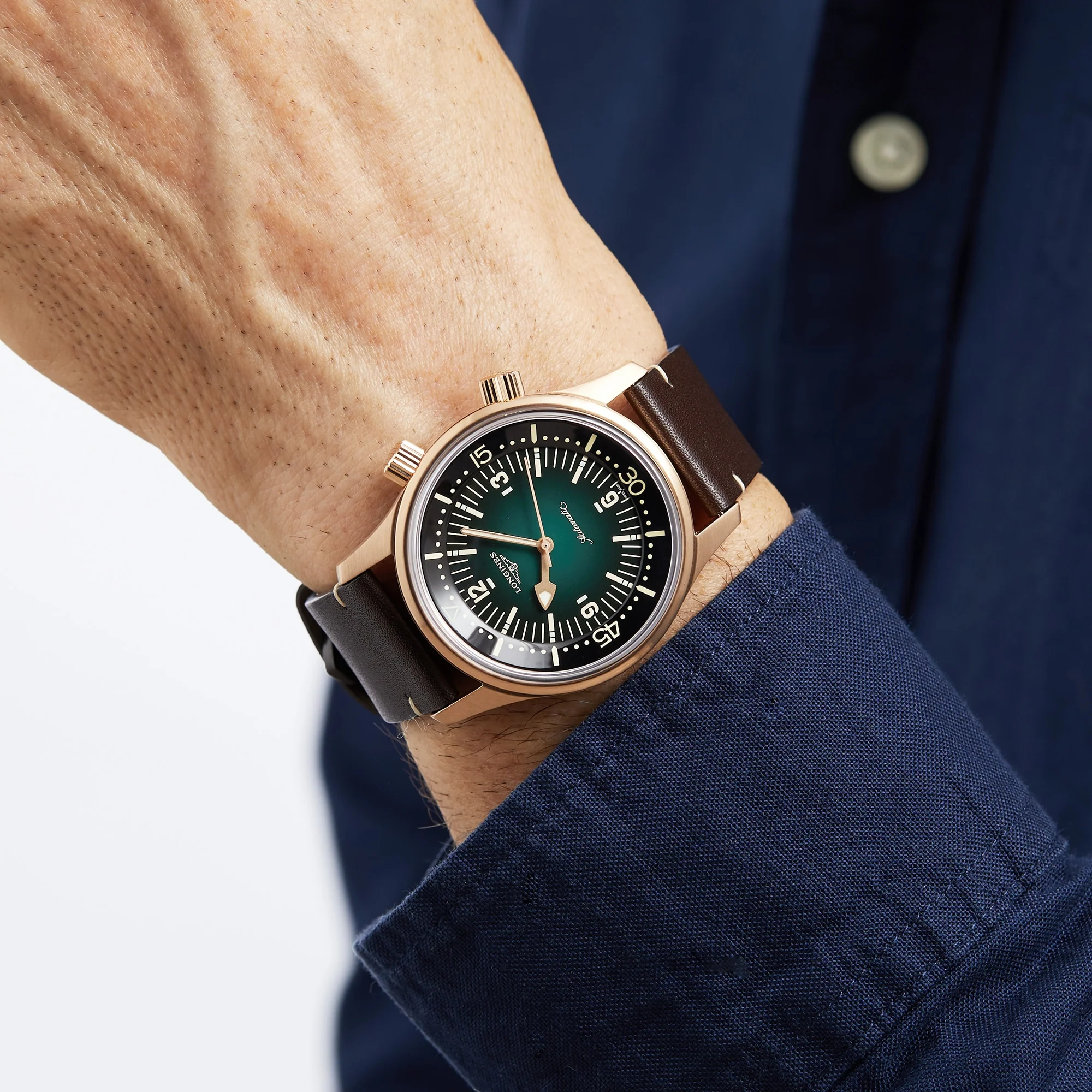 Legend Diver Bronze | 42mm, Bronze, Leather, Black Dial - Image 6