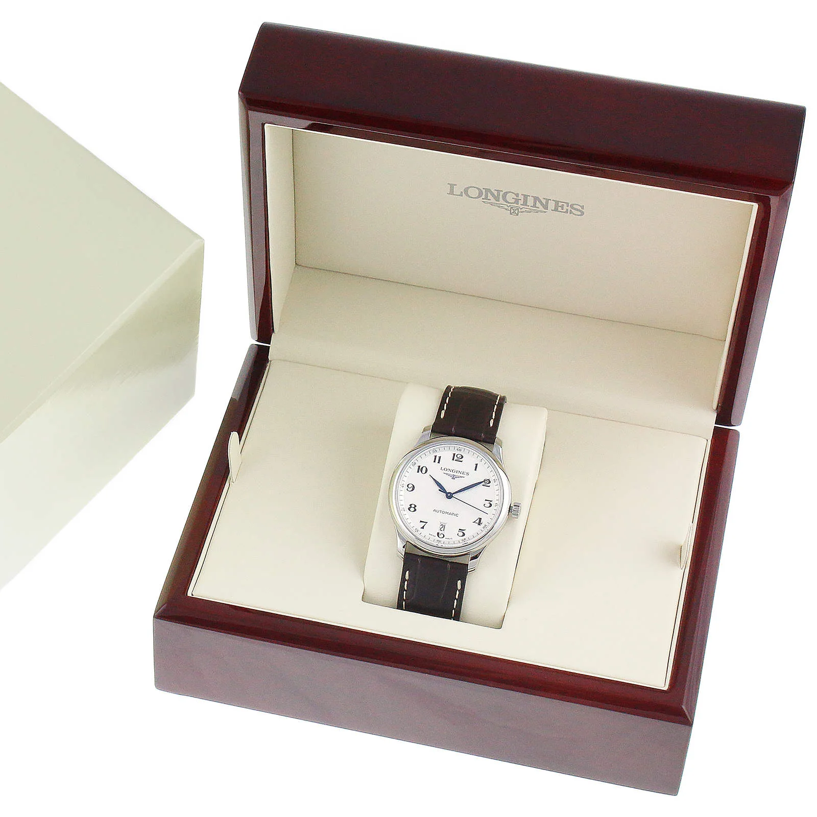 Master Collection | 39mm, Steel, Alligator Leather, Silver Dial - Image 4