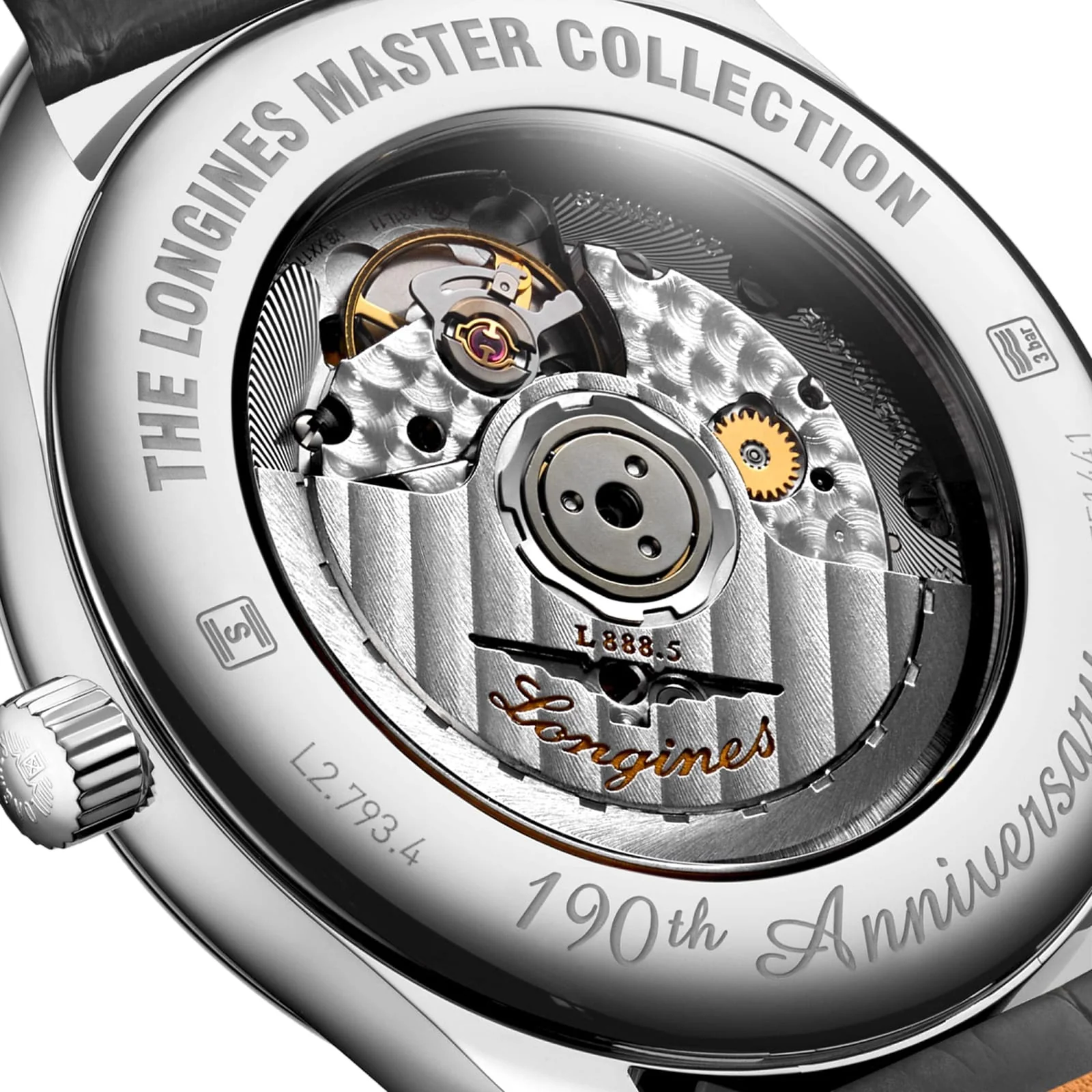 Master Collection | 40mm, Steel, Leather, Grey Dial - Image 4