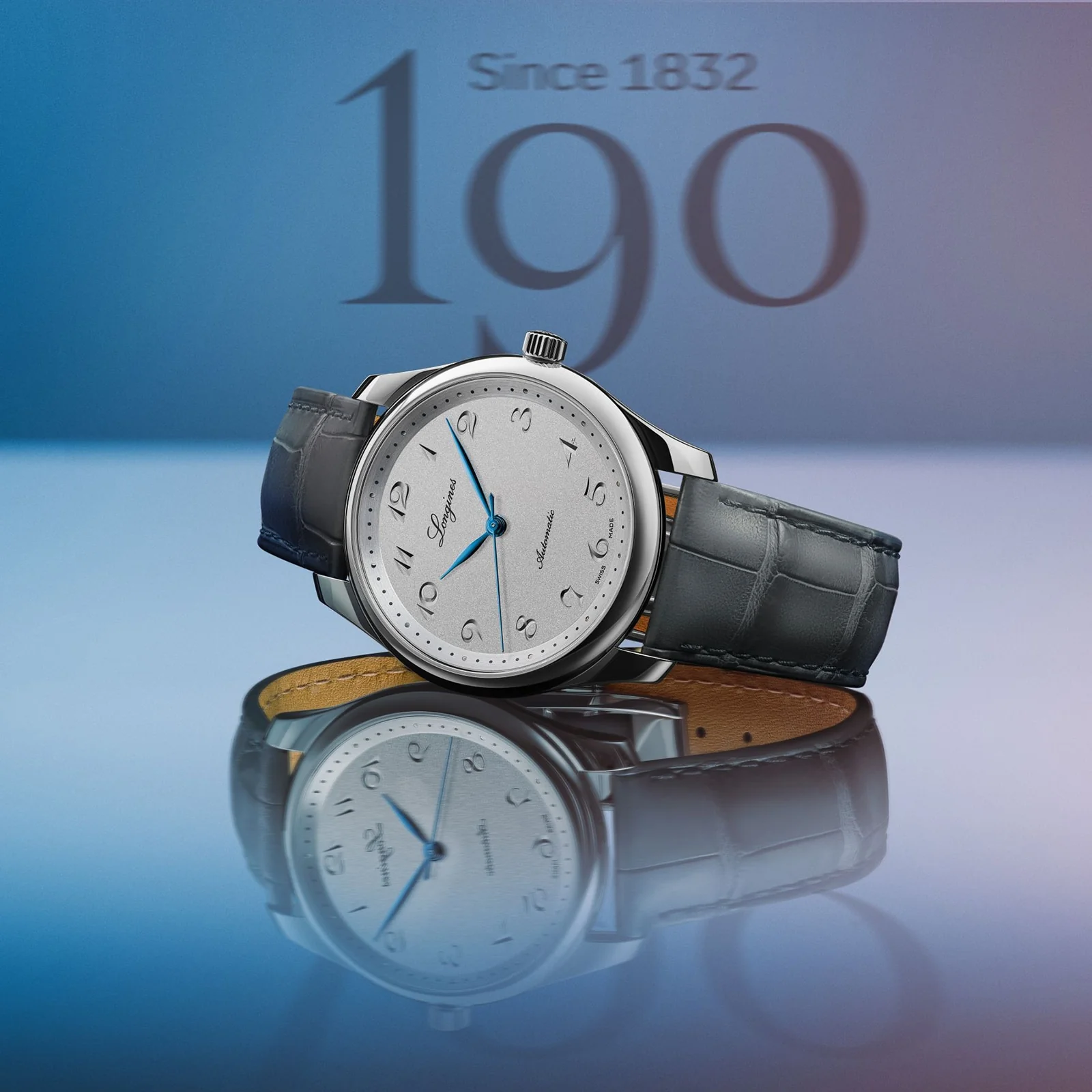 Master Collection | 40mm, Steel, Leather, Grey Dial - Image 5