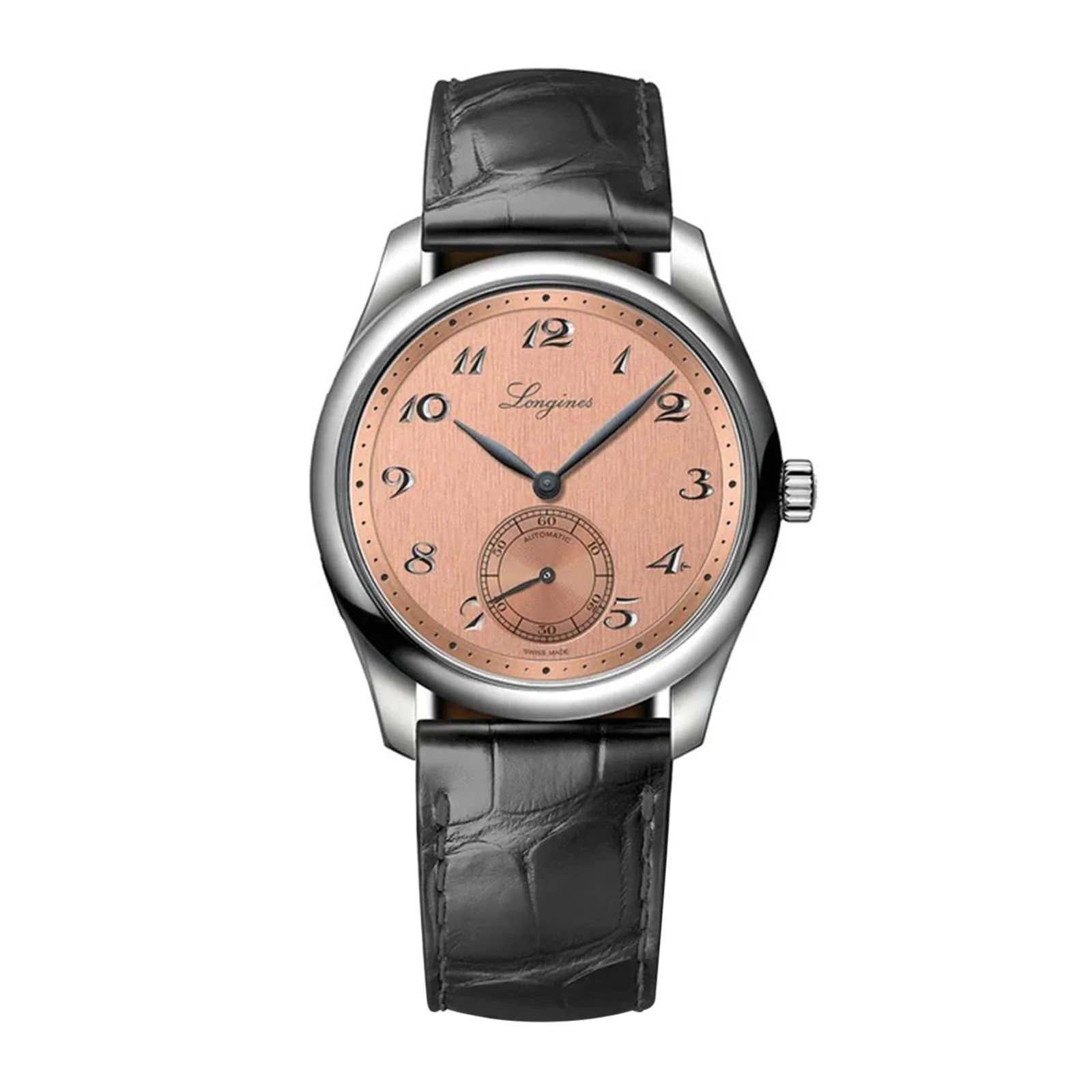 Master Collection | 38.5mm, Steel, Alligator Leather, Pink Dial