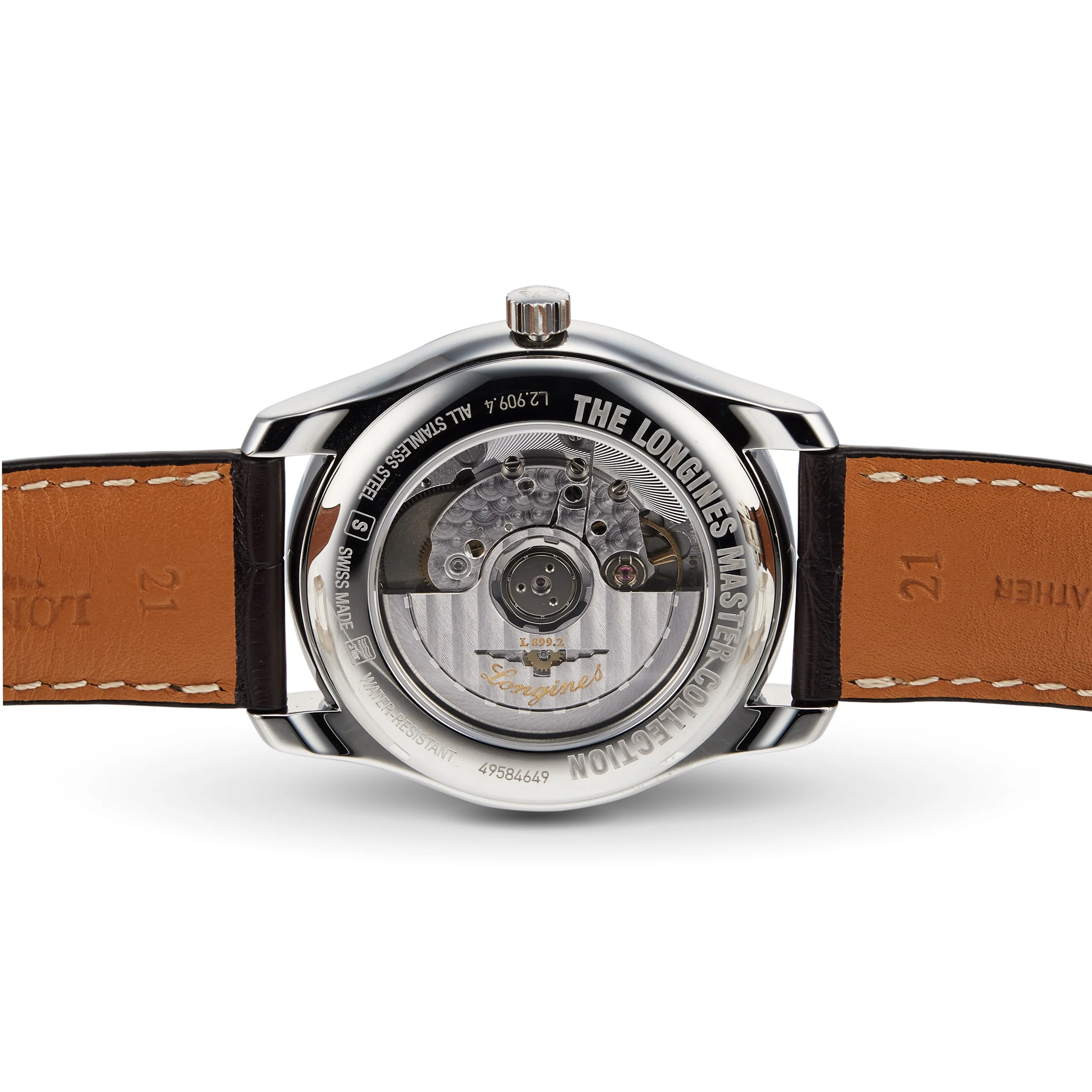 Master Collection Moonphase | 40mm, Steel, Alligator Leather, Silver Dial - Image 4