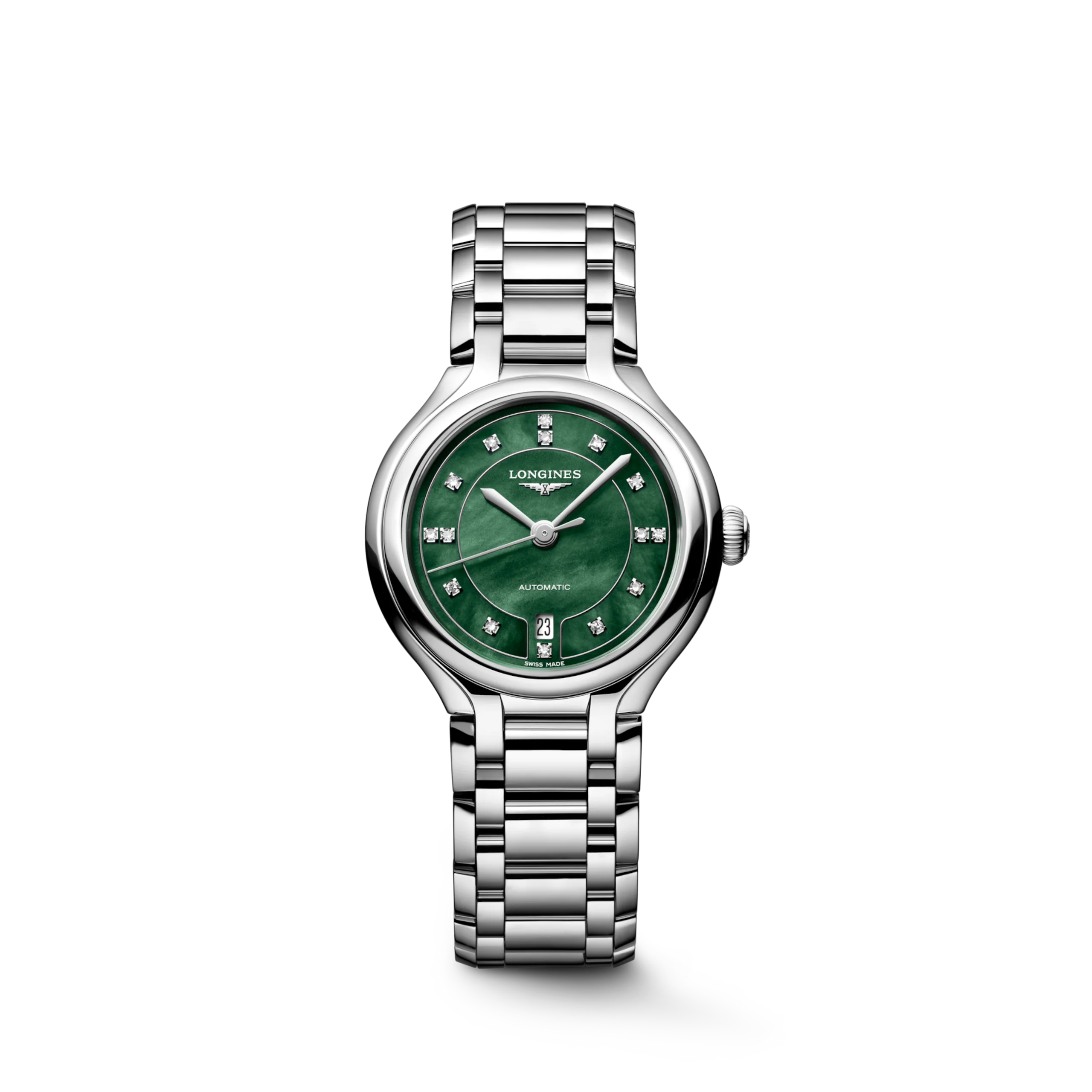 PrimaLuna | 30mm, Stainless Steel, Vivid Green mother-of-pearl Dial, Womens Watch