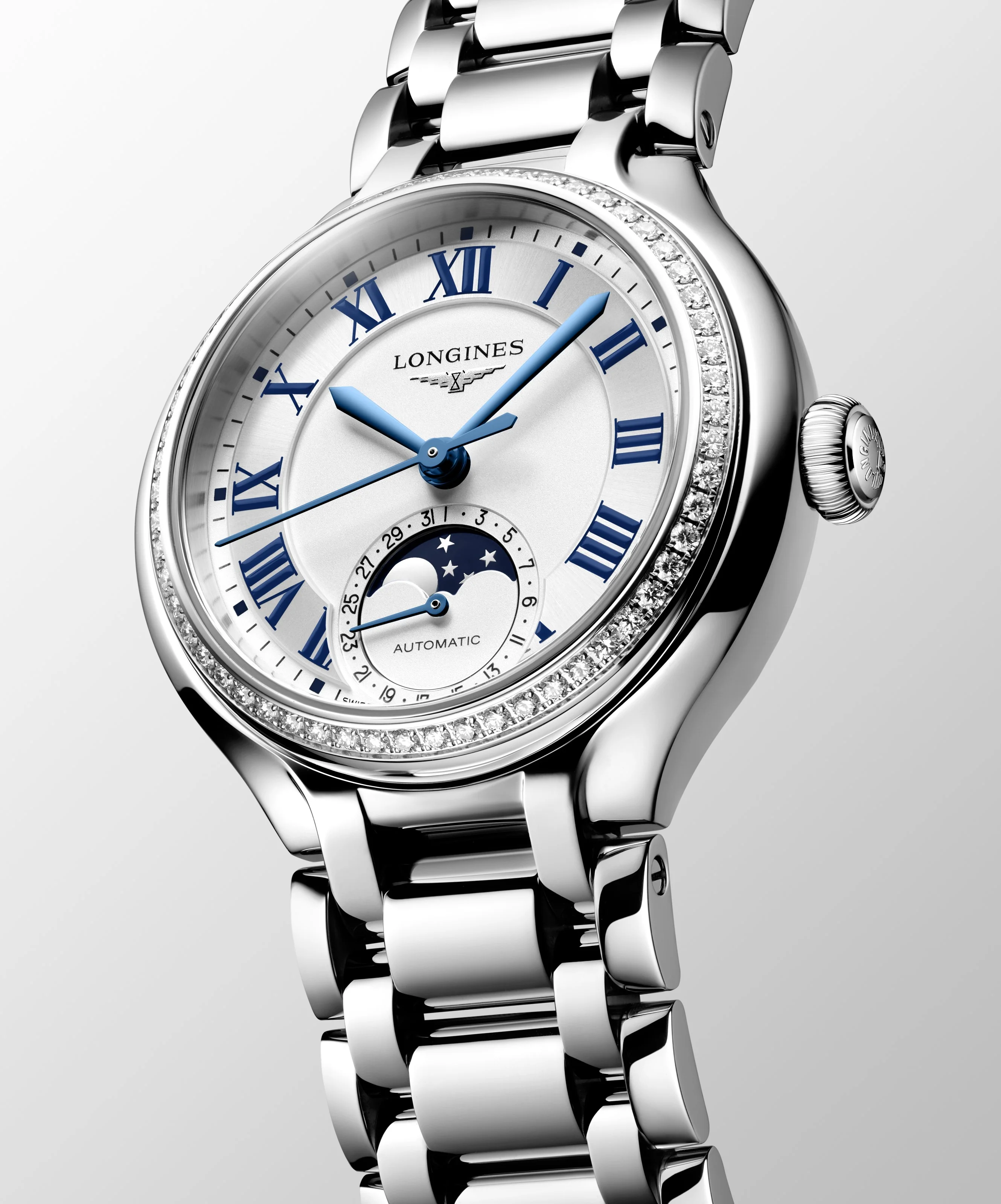 PrimaLuna Moonphase | 34mm, Steel, Silver Dial - Image 4