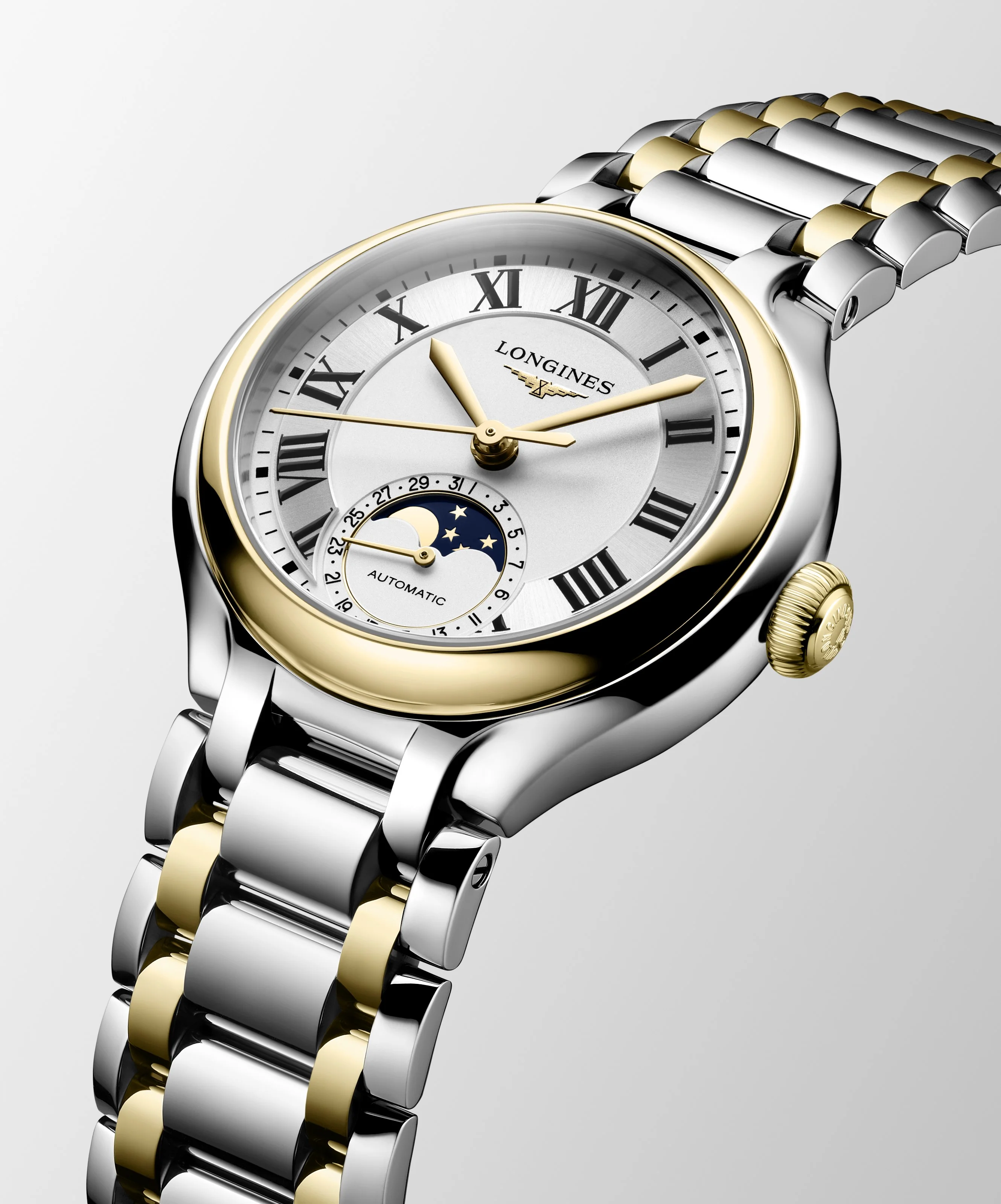 PrimaLuna Moonphase | 34mm, Two-Tone Steel & 18K Yellow Gold, Silver Dial - Image 2
