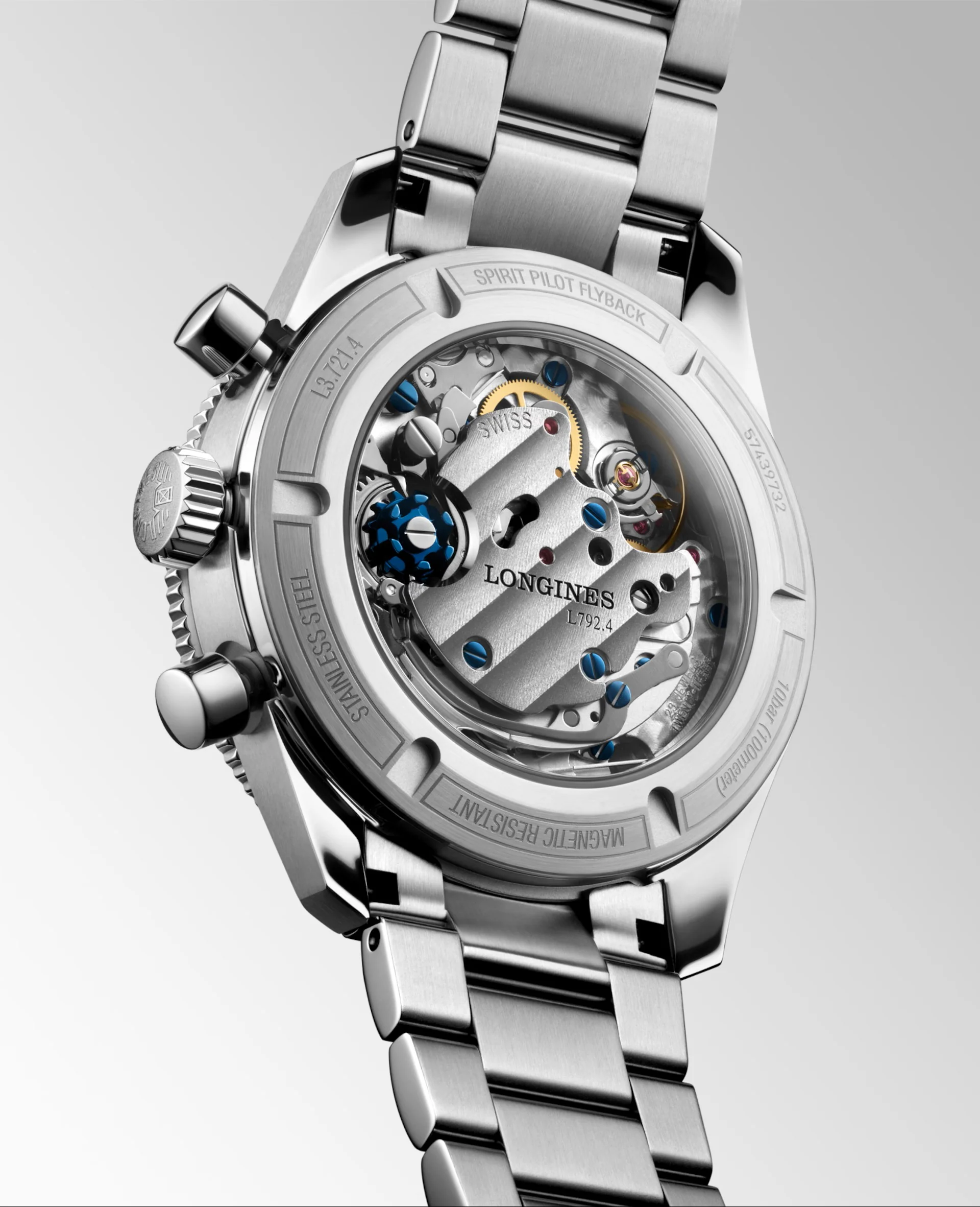 Spirit Pilot Flyback | 39.5mm, Ceramic & Steel, Steel, Black Dial - Image 2