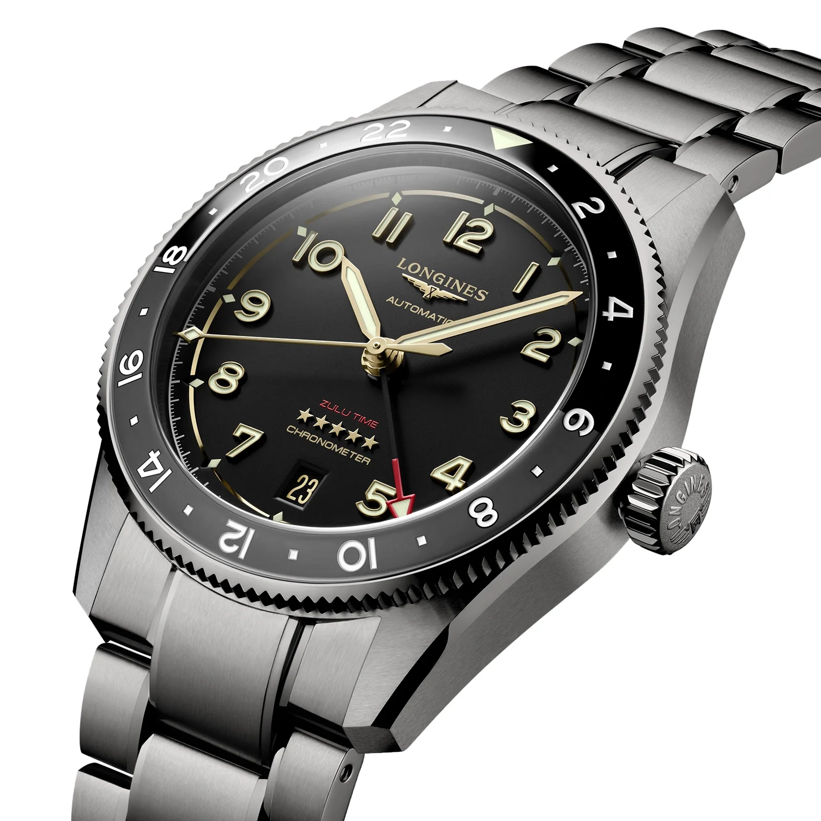 Spirit Zulu Time | 39mm, Ceramic & Titanium, Titanium, Black Dial - Image 3