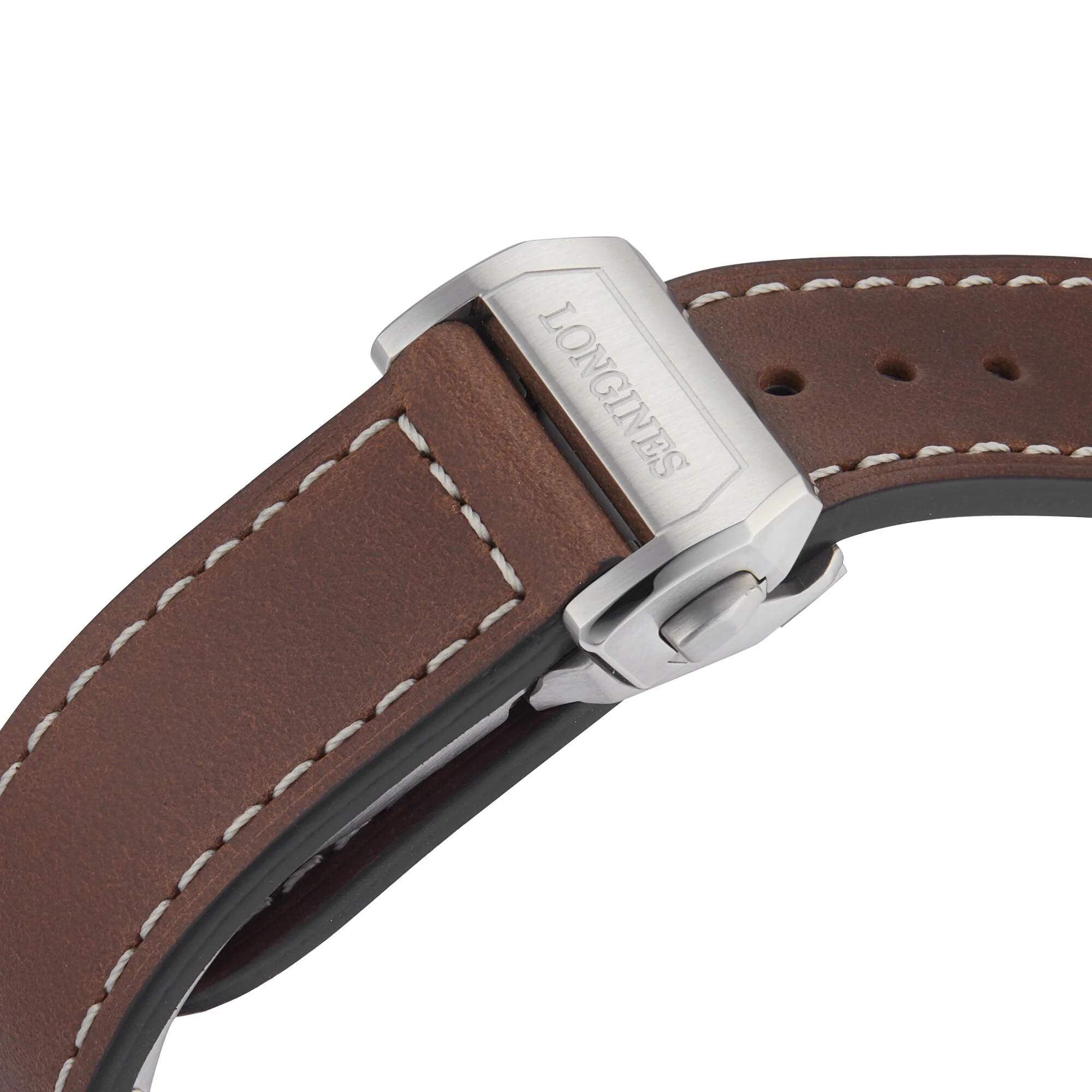 Spirit Zulu Time | 42mm, 18K Yellow Gold Plated Steel, Leather, Grey Dial - Image 6