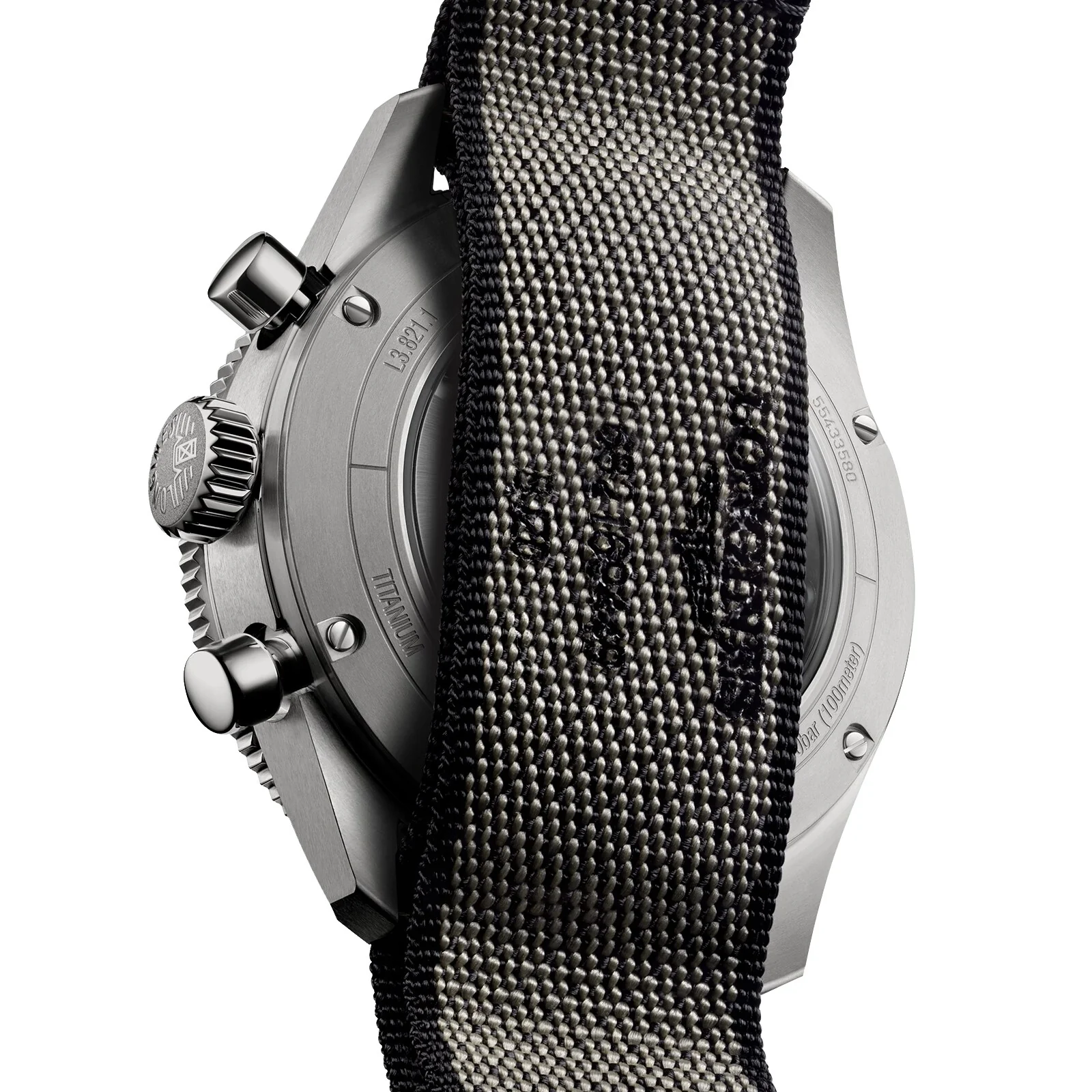 Spirit Flyback Titanium | 42mm, Titanium, CANVAS, Black Dial - Image 5