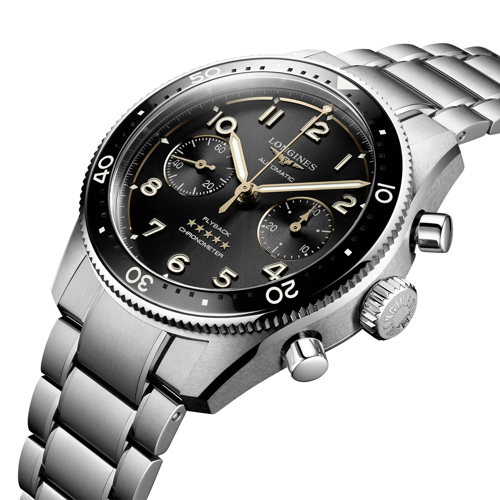 Spirit Flyback | 42mm, Steel, Black Dial - Image 3