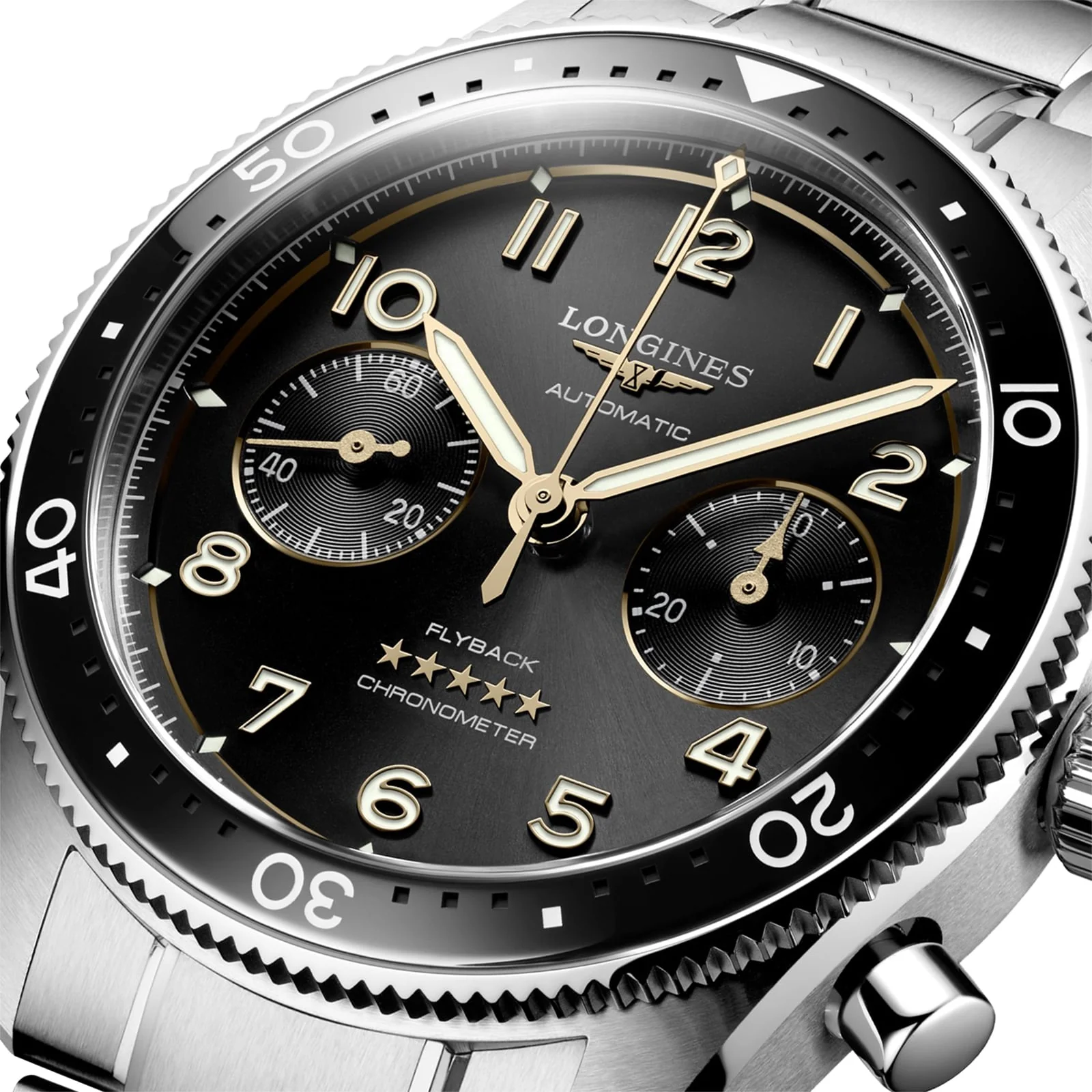 Spirit Flyback | 42mm, Steel, Black Dial - Image 4