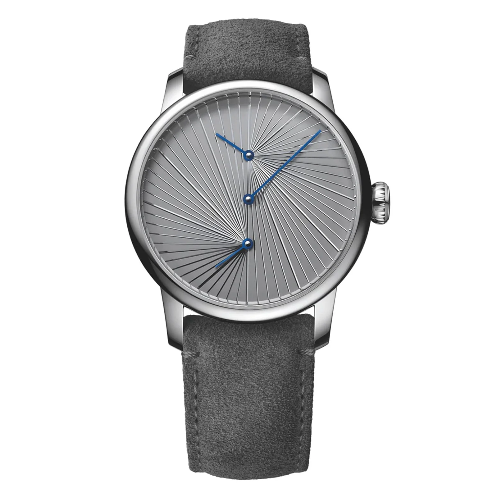 Le Régulateur Louis Erard x atelier oï | 42mm, Steel, Leather, Grey Dial