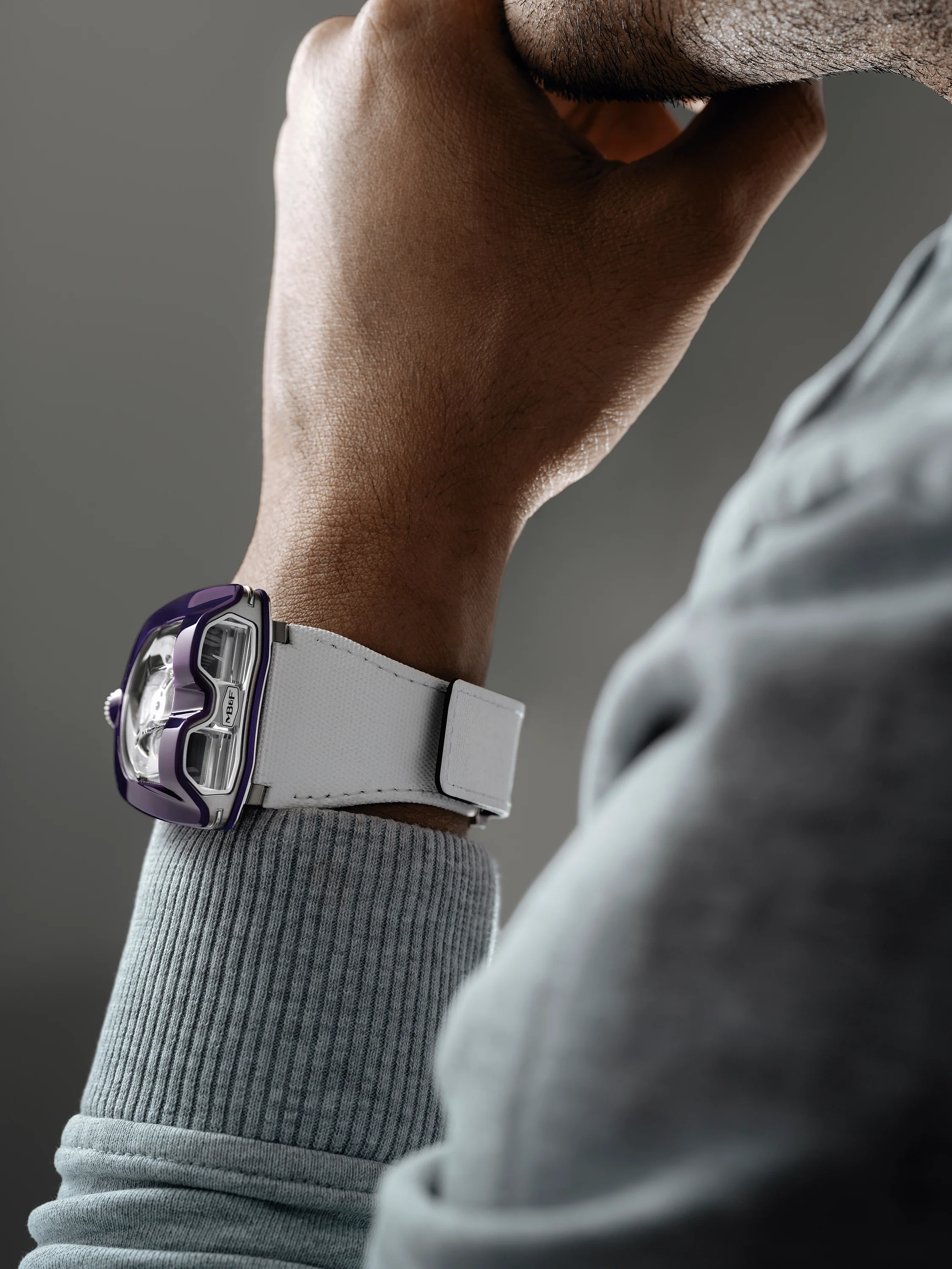 HM8 Mark 2 Titanium Limited Edition Watch | 47mm, Carbon Fibre & Titanium, Rubber, Silver Dial - Image 5