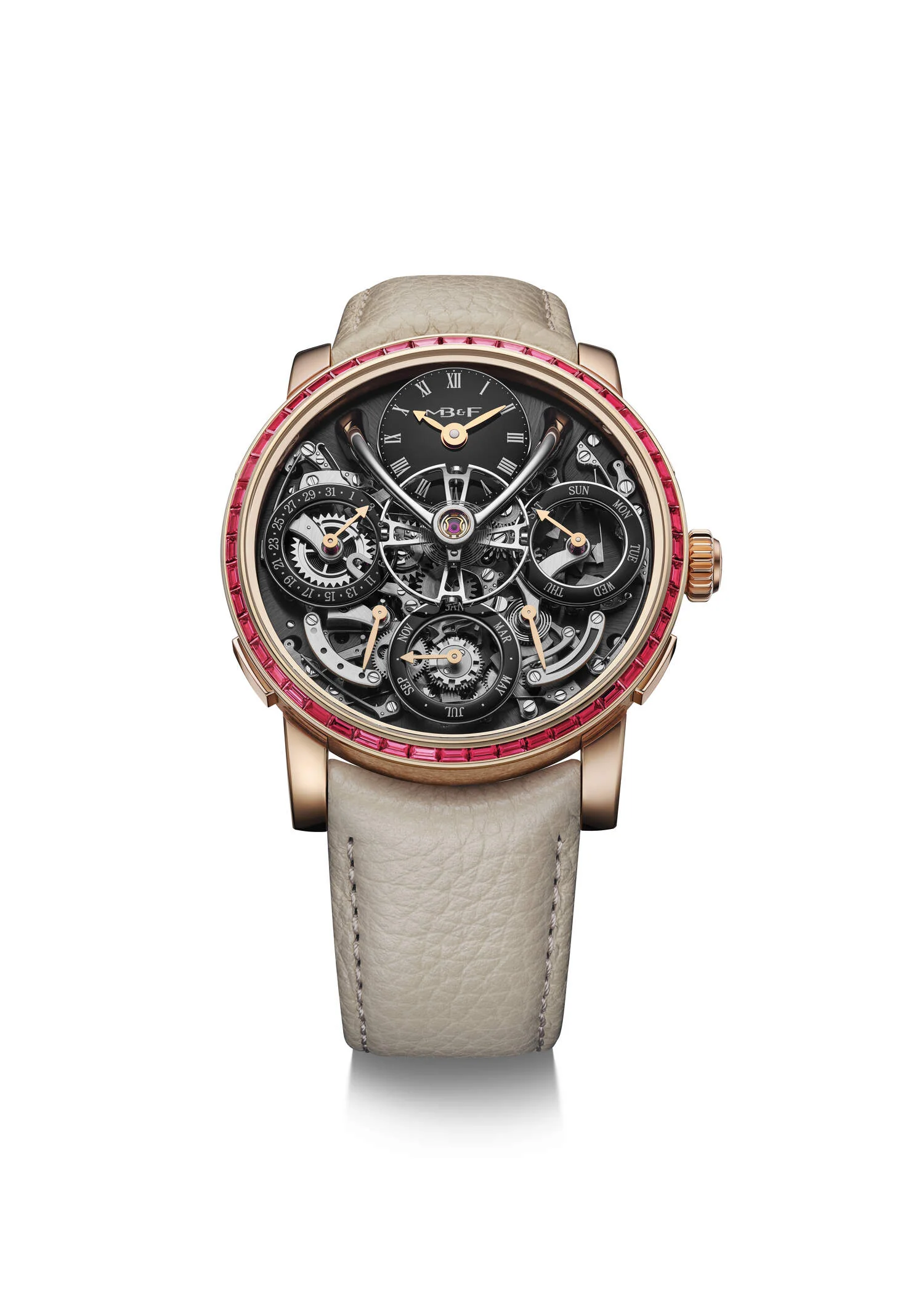 Legacy Machine Perpetual Chromatic | 44mm, 18K Rose Gold, Leather, Grey Dial