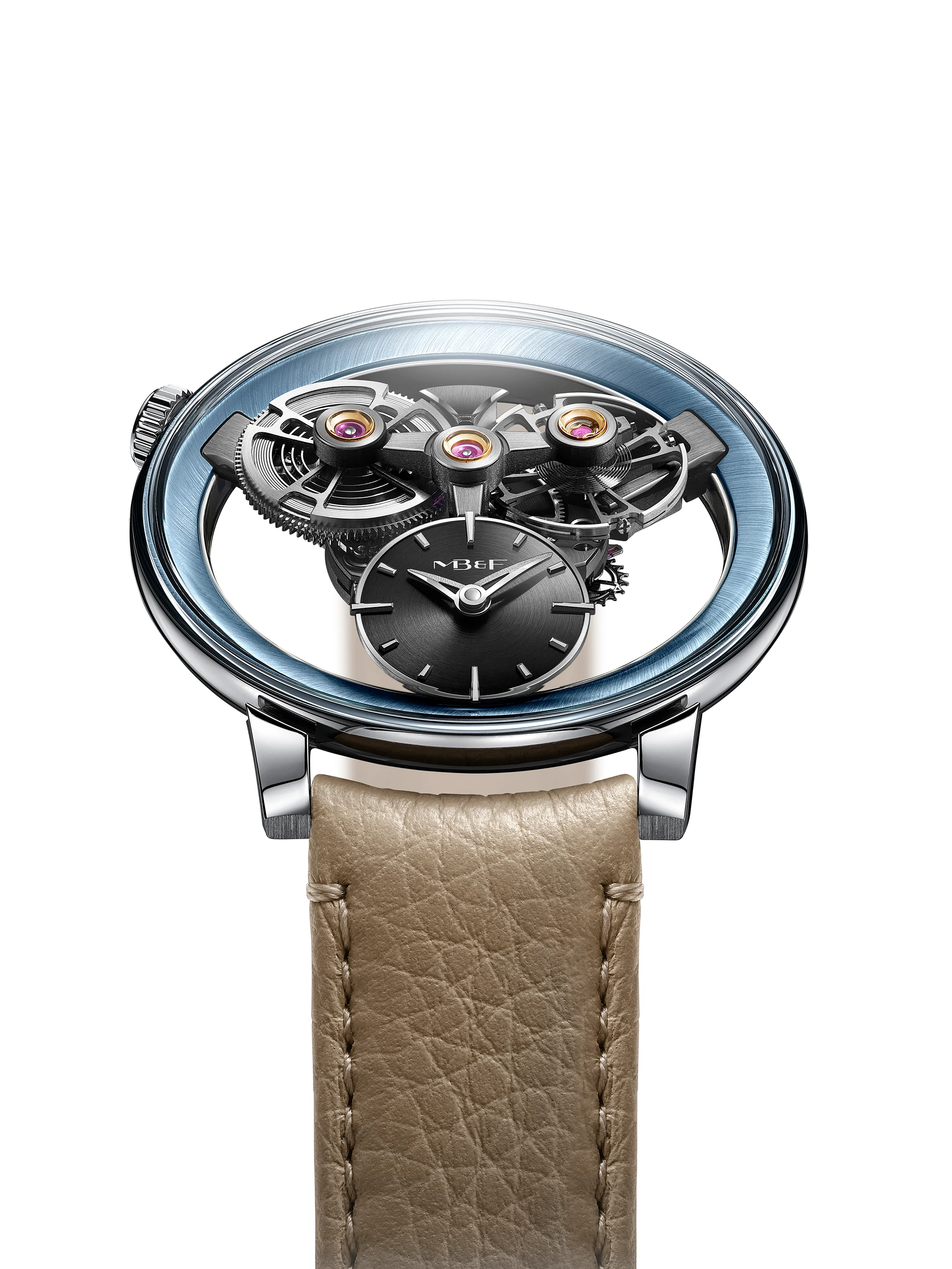 SP One Platinum | 38mm, Platinum, Leather, Black Dial - Image 4