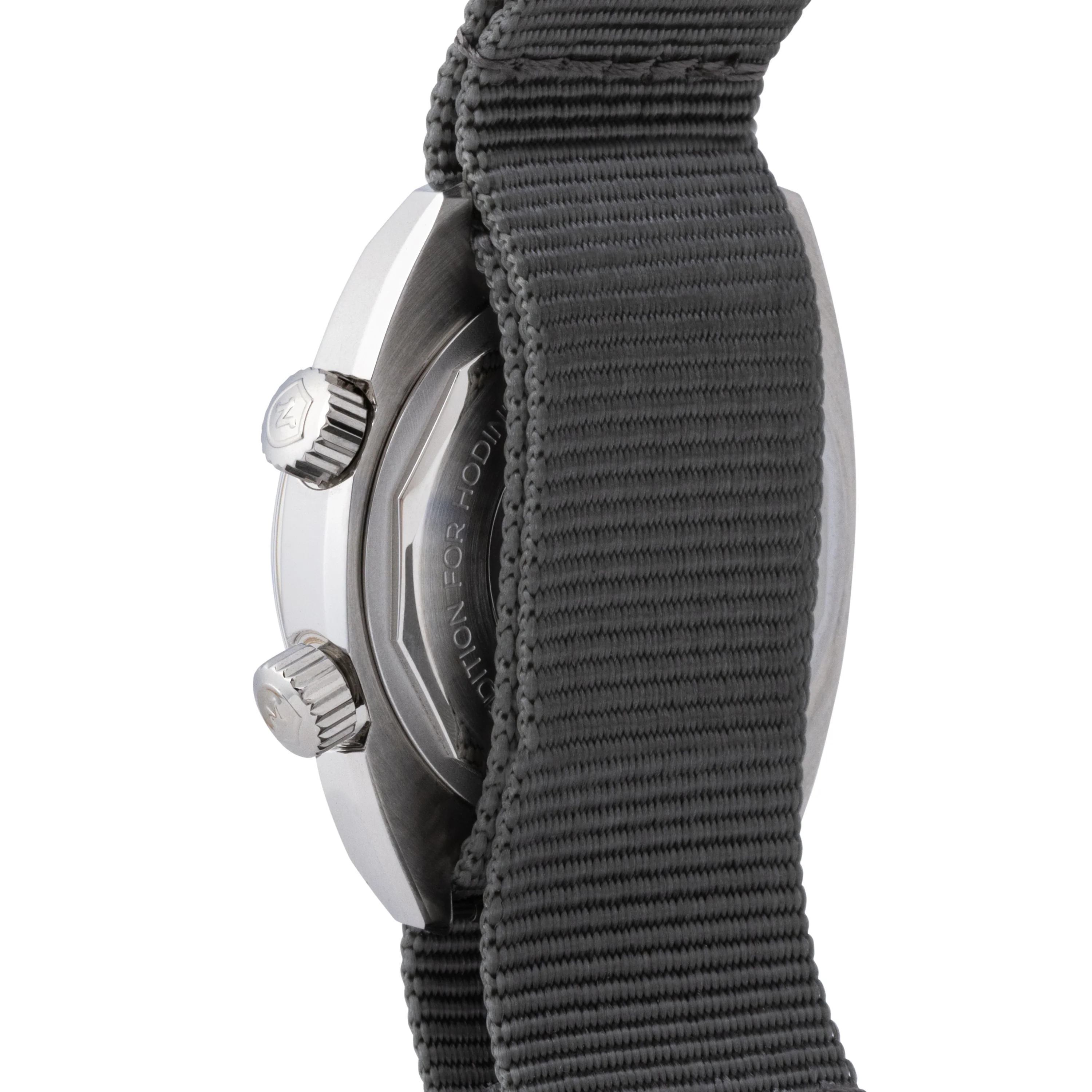 Nivada Grenchen Antarctic GMT Limited Edition For Hodinkee | 36mm, Steel, Nylon, Grey Dial - Image 5