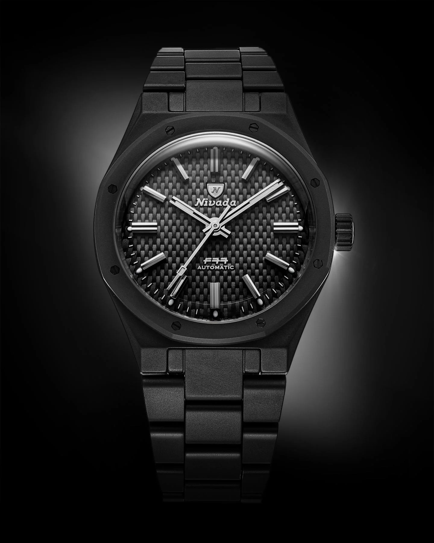 F77 Black Ceramic Tressed Dial Mk1 | 37mm, Mens Watch - Image 2