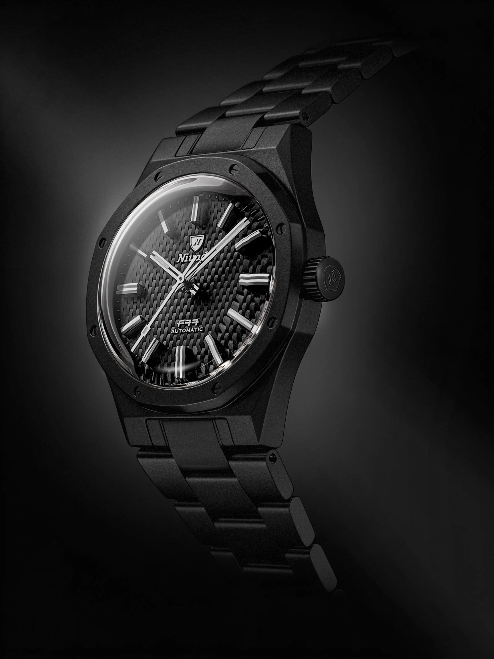 F77 Black Ceramic Tressed Dial Mk1 | 37mm, Mens Watch - Image 3