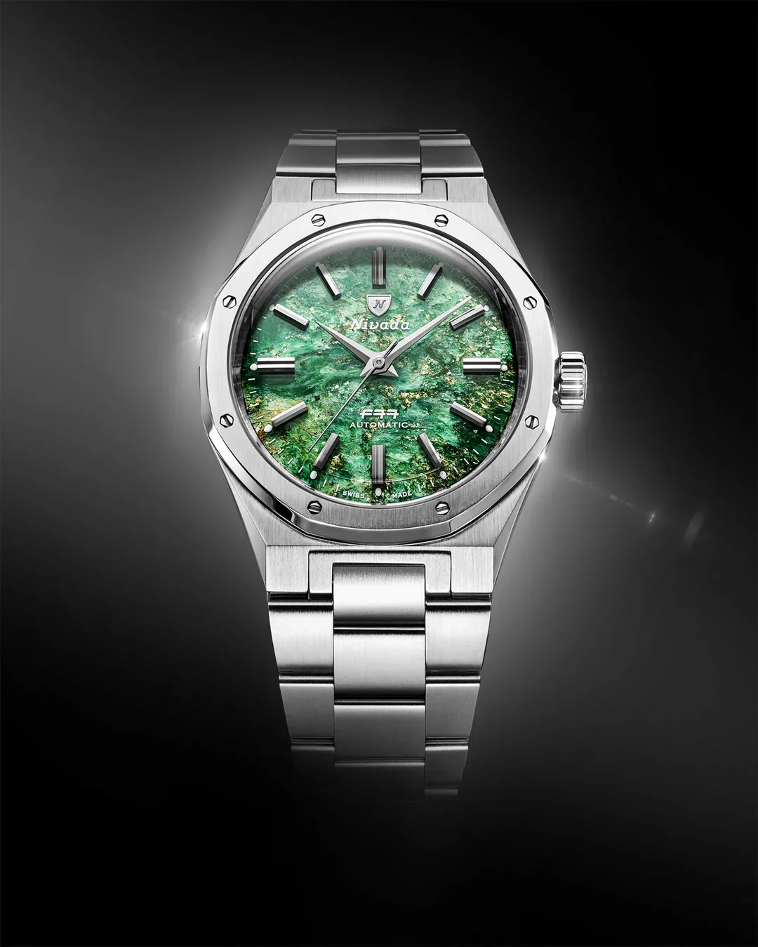 F77 SST Green Aventurine MK2 | 38mm, Mens Watch - Image 2
