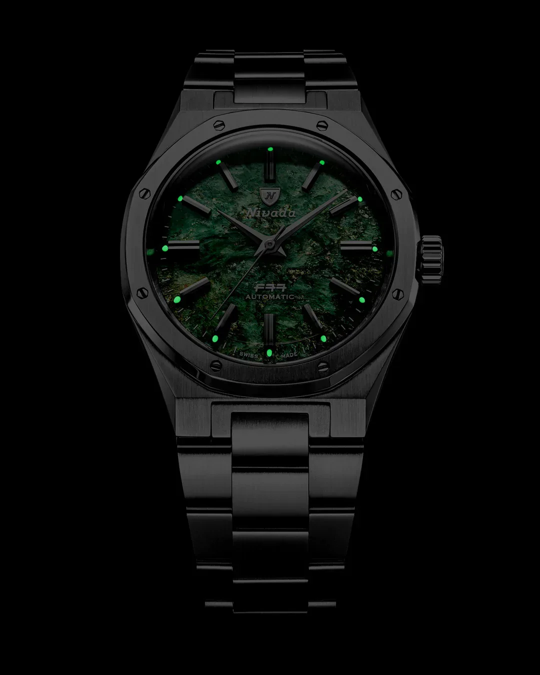 F77 SST Green Aventurine MK2 | 38mm, Mens Watch - Image 4