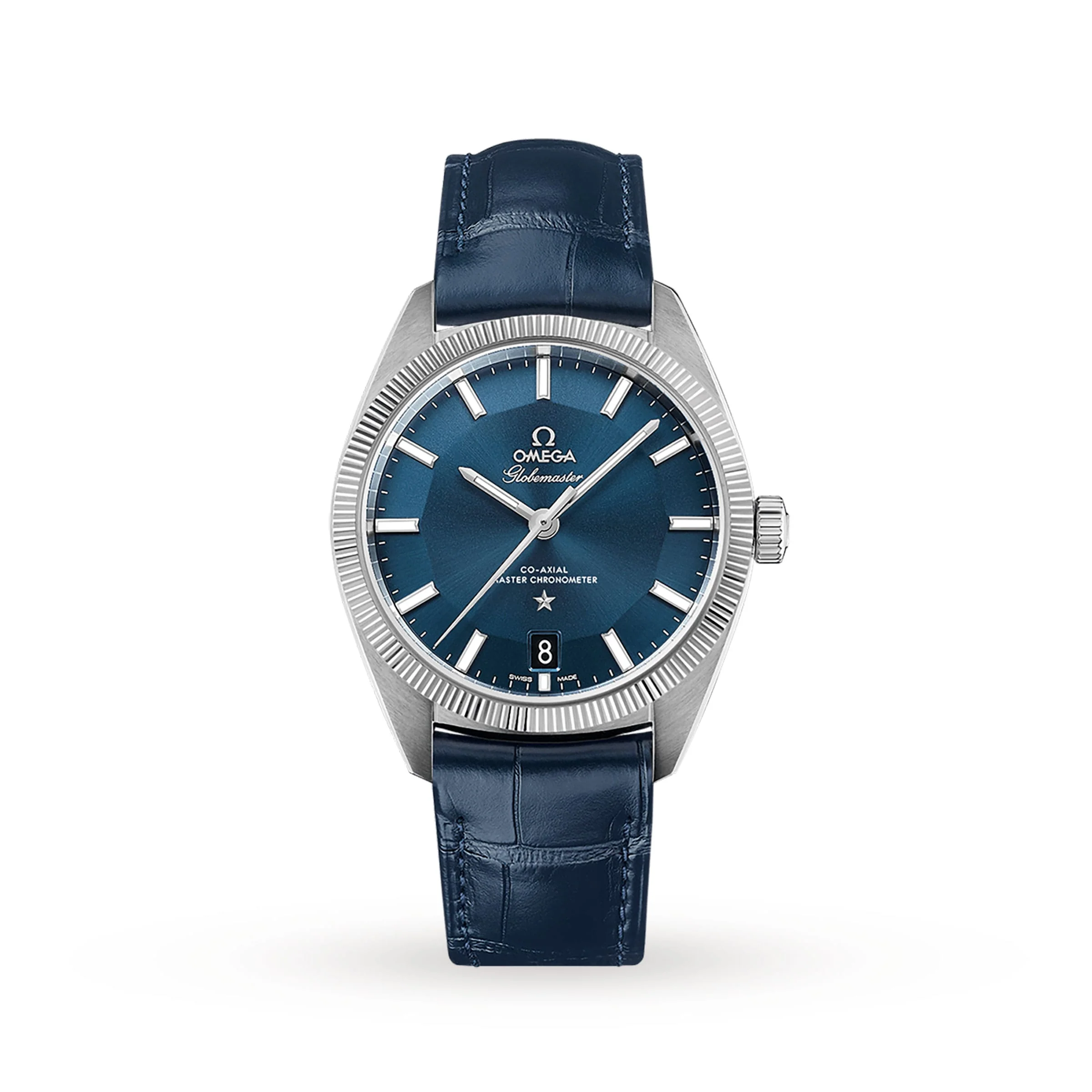 Constellation Globemaster | 39mm, Steel, Alligator Leather, Blue Dial