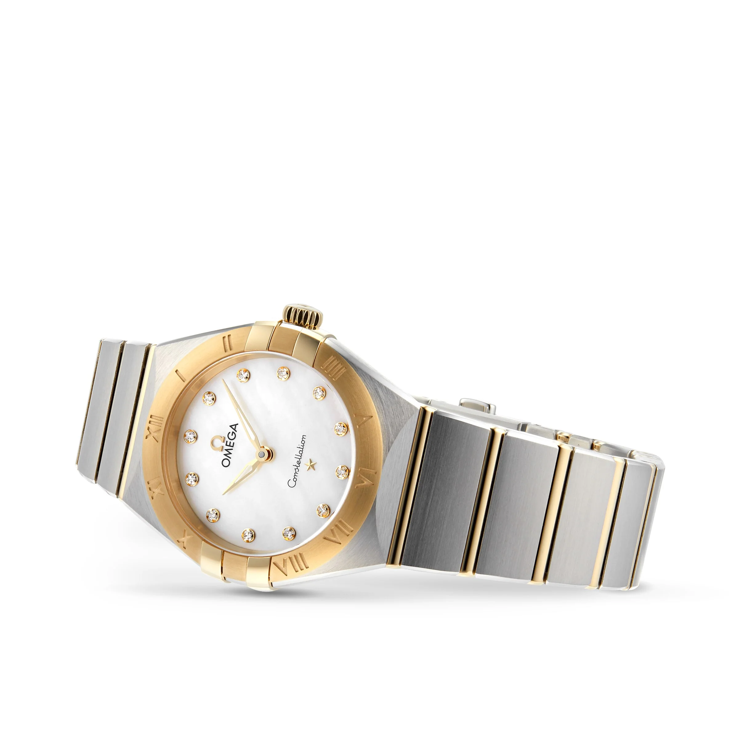 Constellation | 28mm, Two-Tone Steel & 18K Yellow Gold, White Dial, Yellow Bezel - Image 3