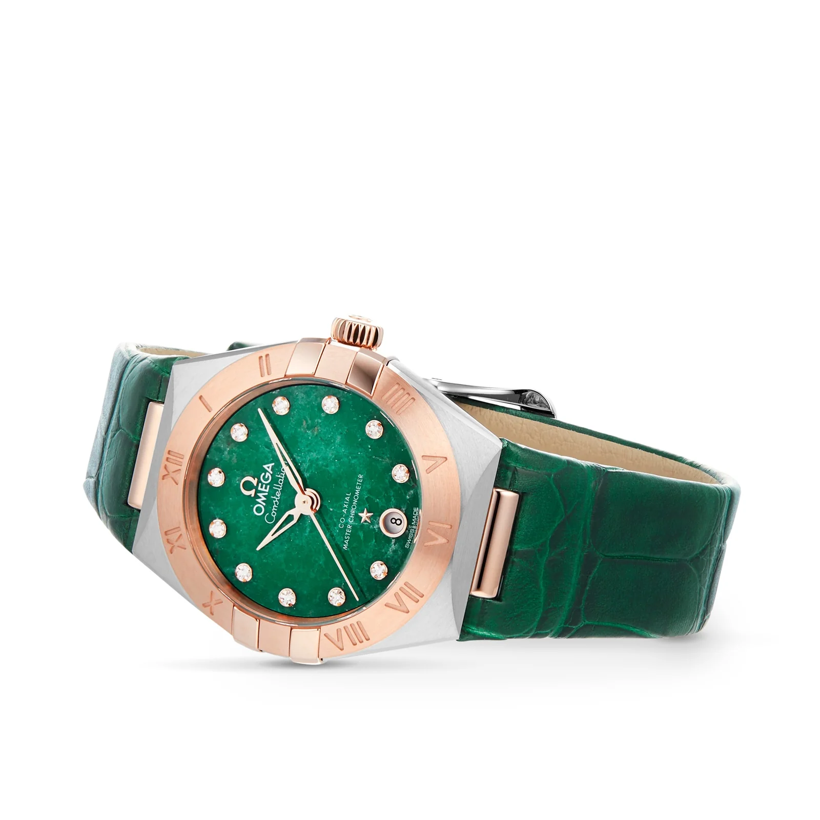 Constellation | 29mm, Two-Tone Steel & 18K Rose Gold, Leather, Diamond Aventurine Dial, Ref. O13123292099001 - Image 3