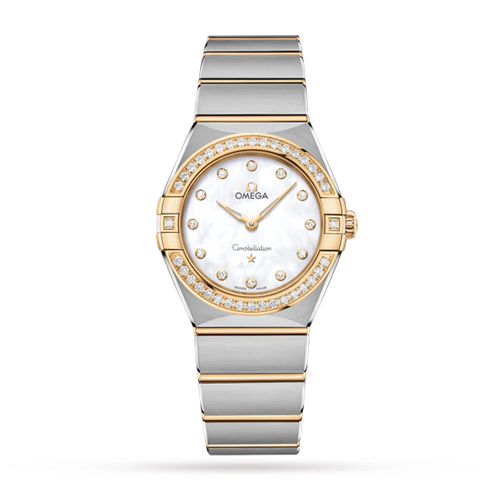 Constellation | 28mm, Two-Tone Steel & 18K Yellow Gold, Diamond White Dial