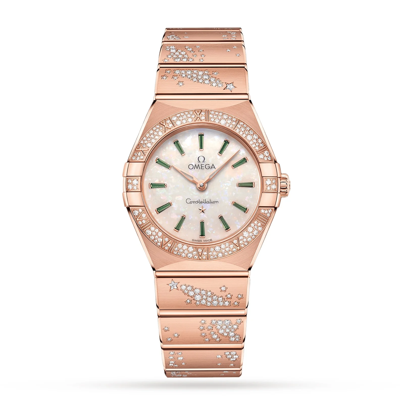 Constellation | 28mm, 18K Rose Gold, Diamond White Dial