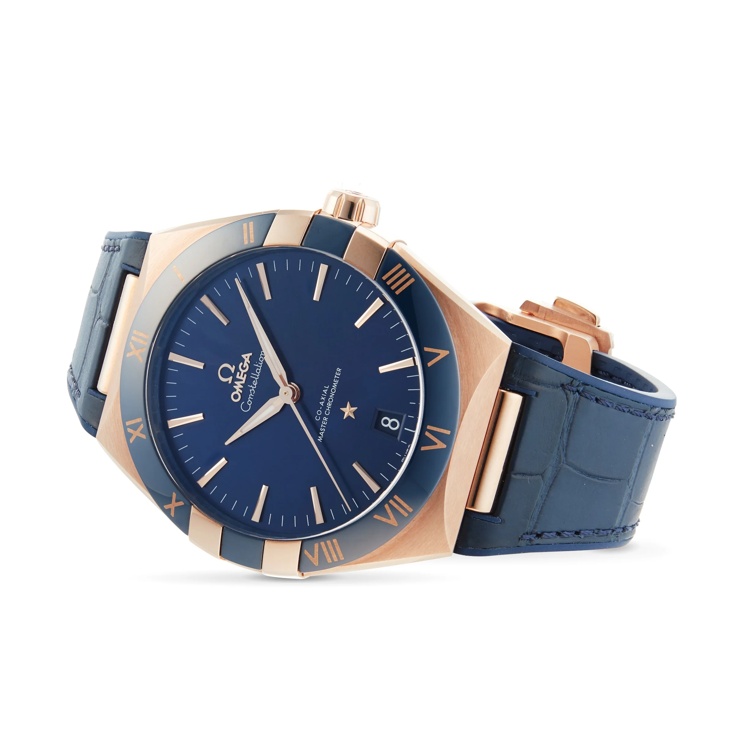 Constellation | 41mm, 18K Rose Gold, Alligator Leather, Blue Dial - Image 4