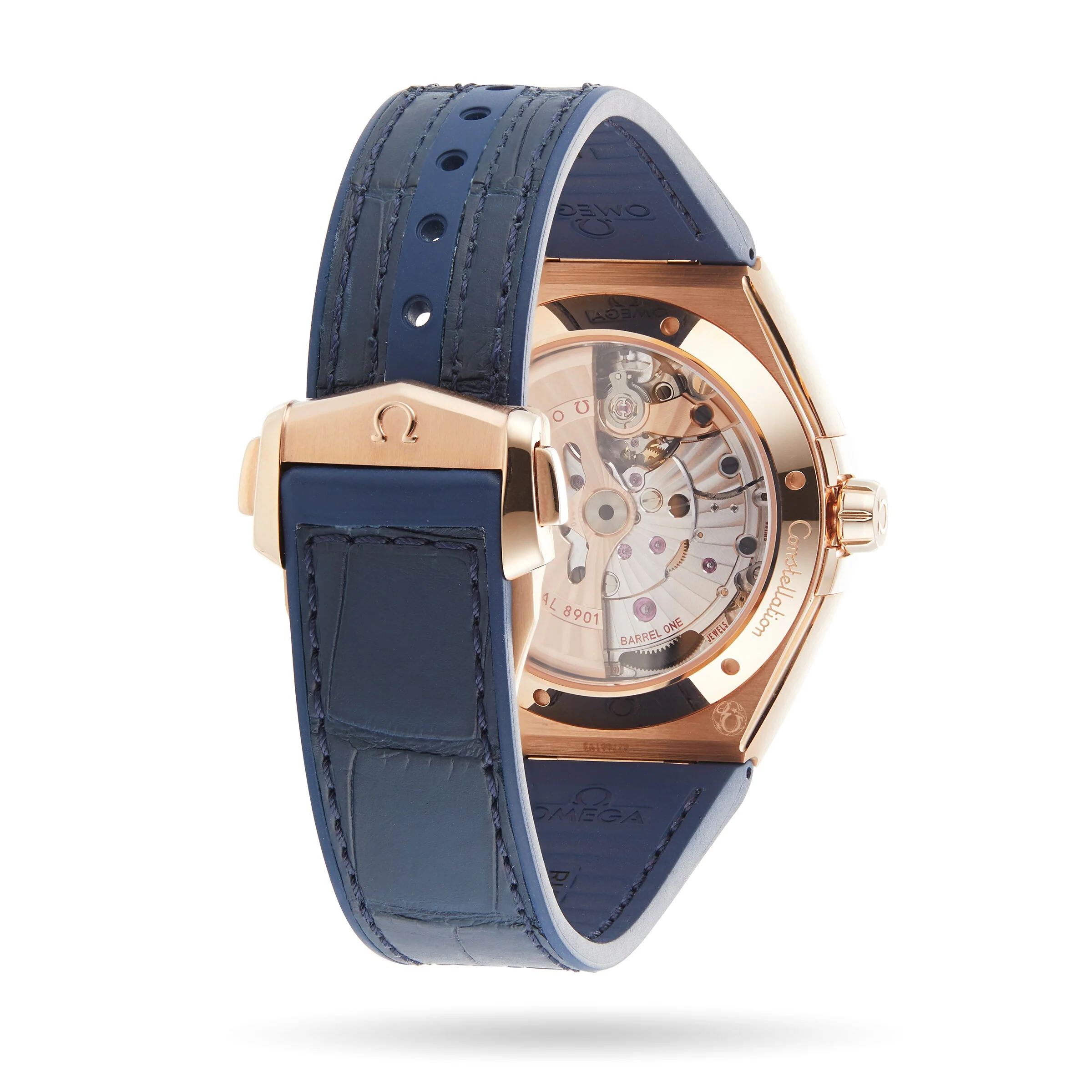 Constellation | 41mm, 18K Rose Gold, Alligator Leather, Blue Dial - Image 5