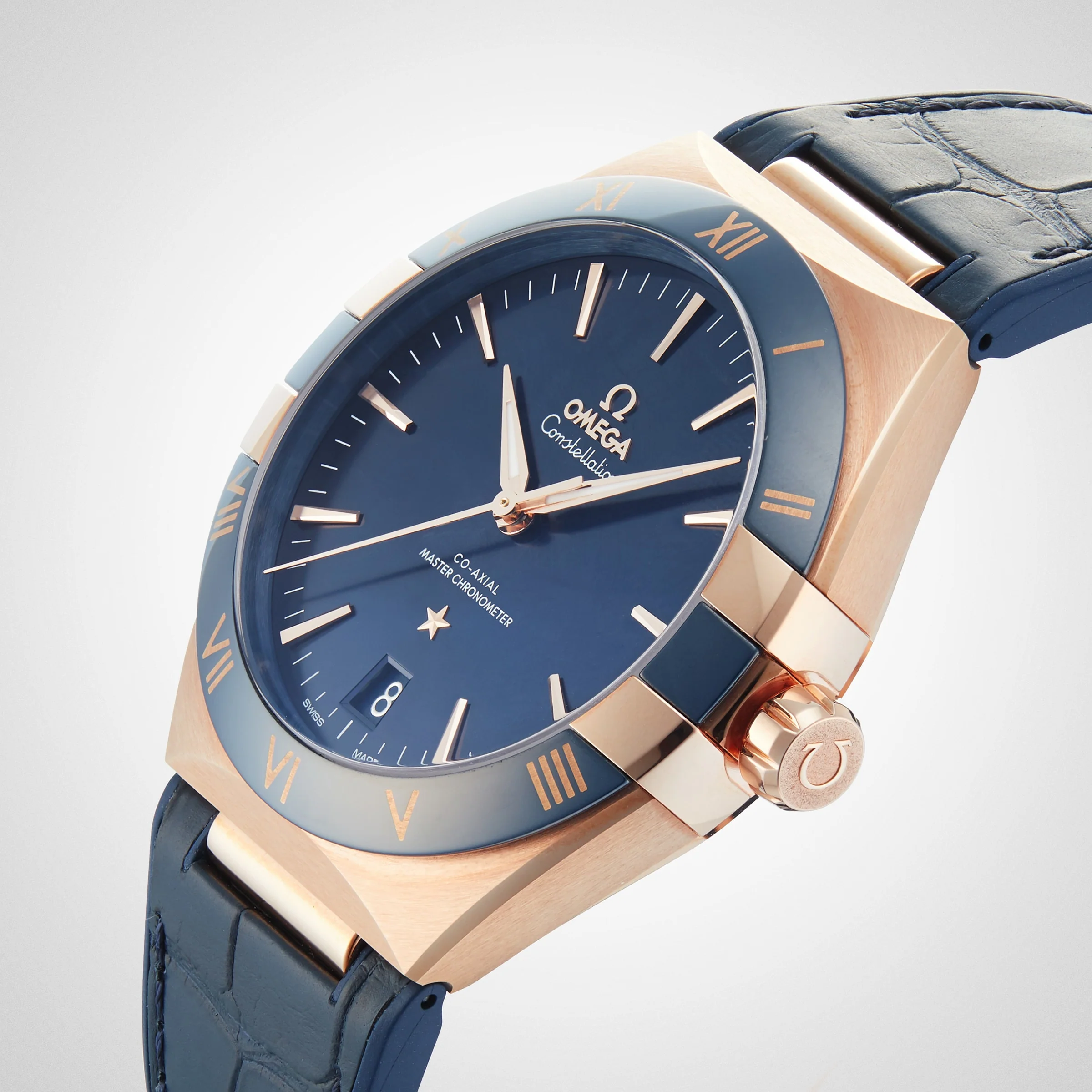 Constellation | 41mm, 18K Rose Gold, Alligator Leather, Blue Dial - Image 7