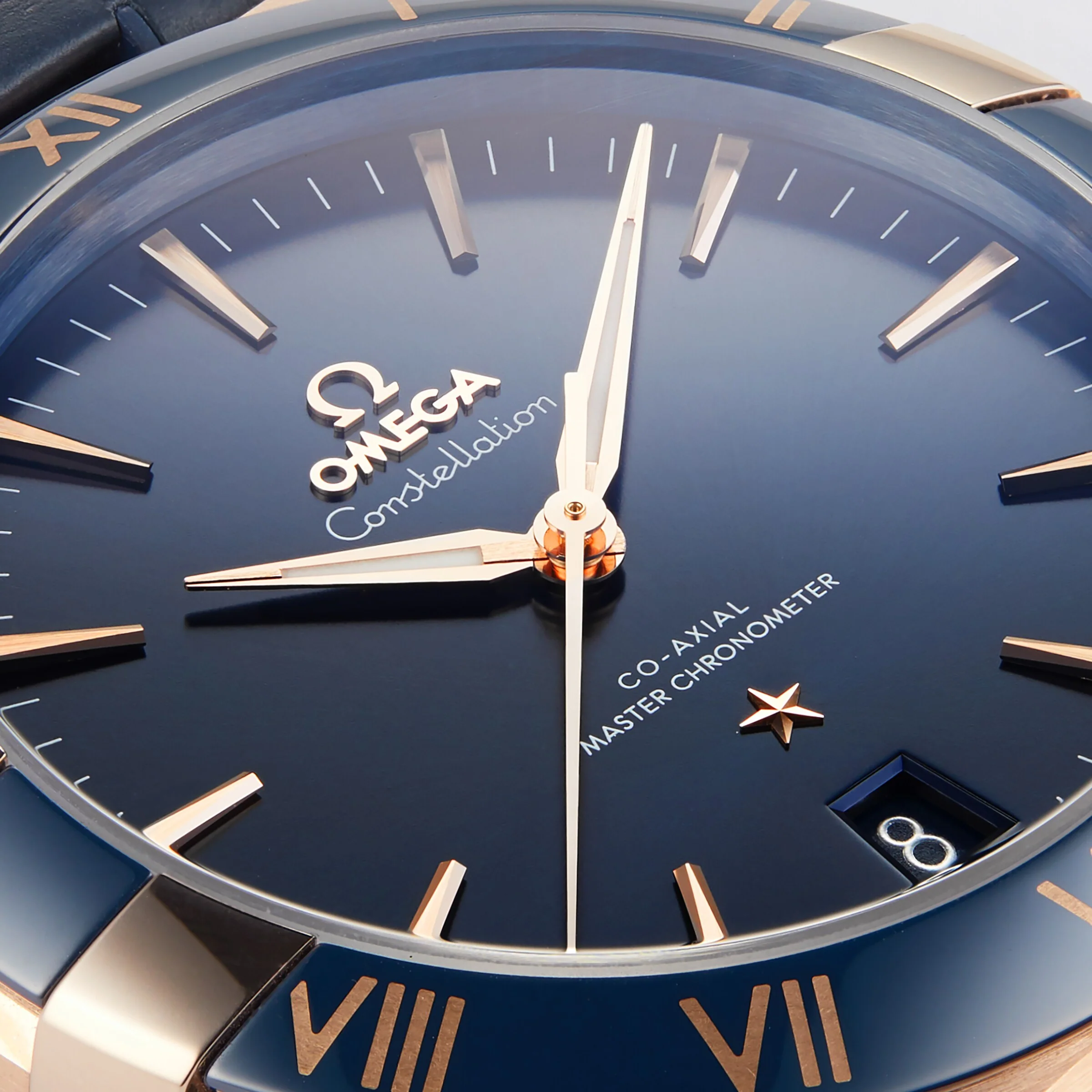 Constellation | 41mm, 18K Rose Gold, Alligator Leather, Blue Dial - Image 8