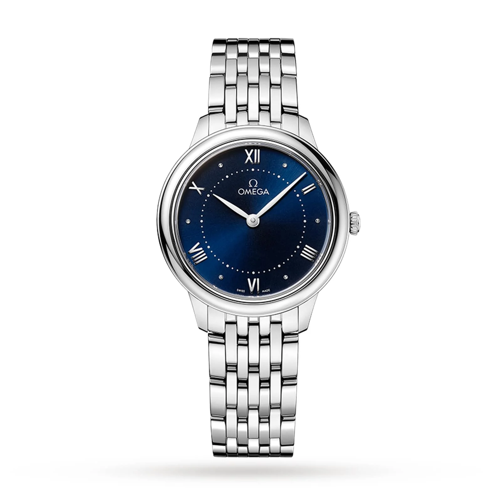 De Ville Prestige | 30mm, Steel, Blue Dial